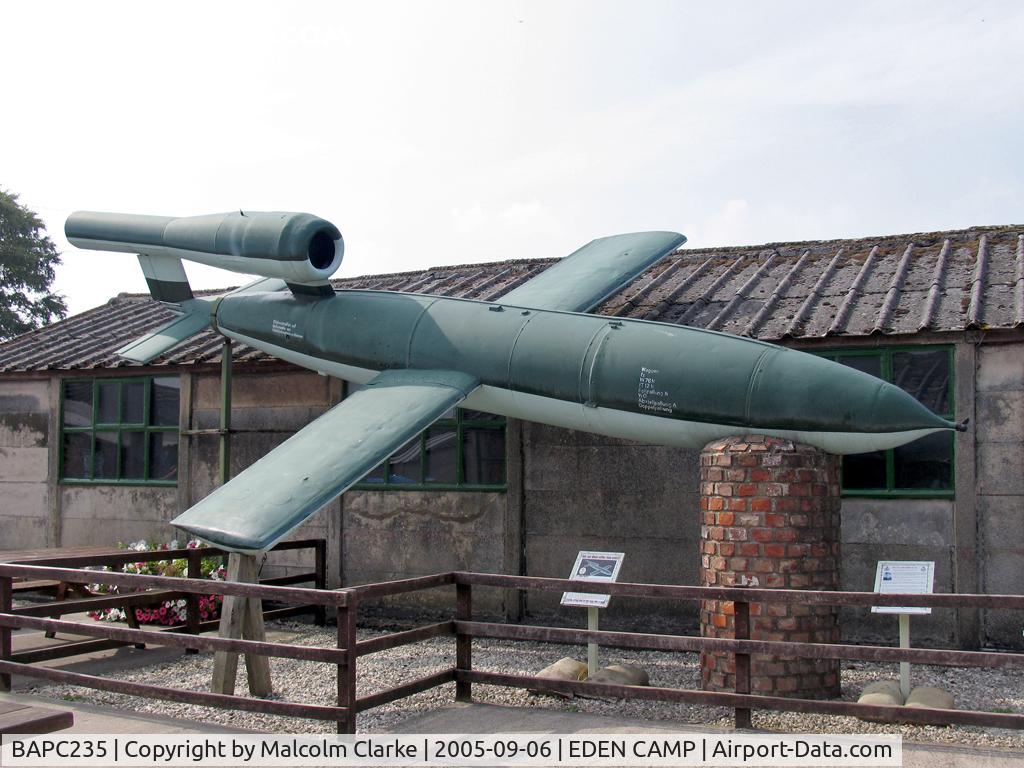 BAPC235, Fieseler Fi-103 V-1 FSM C/N BAPC-235, German V-1 Missile, Eden Camp, North Yorkshire UK, September 2005.