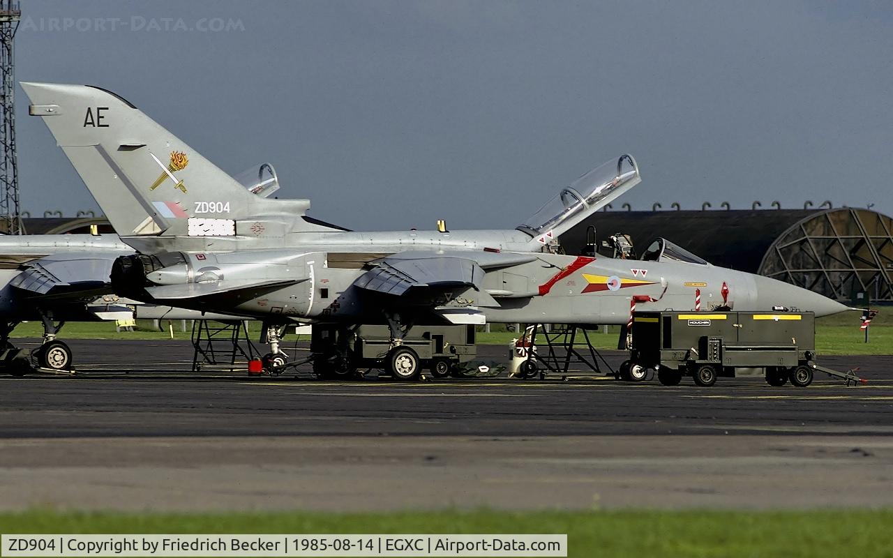 ZD904, 1985 Panavia Tornado F.2 C/N 387/AT006/3178, flightline at RAF Coningsby