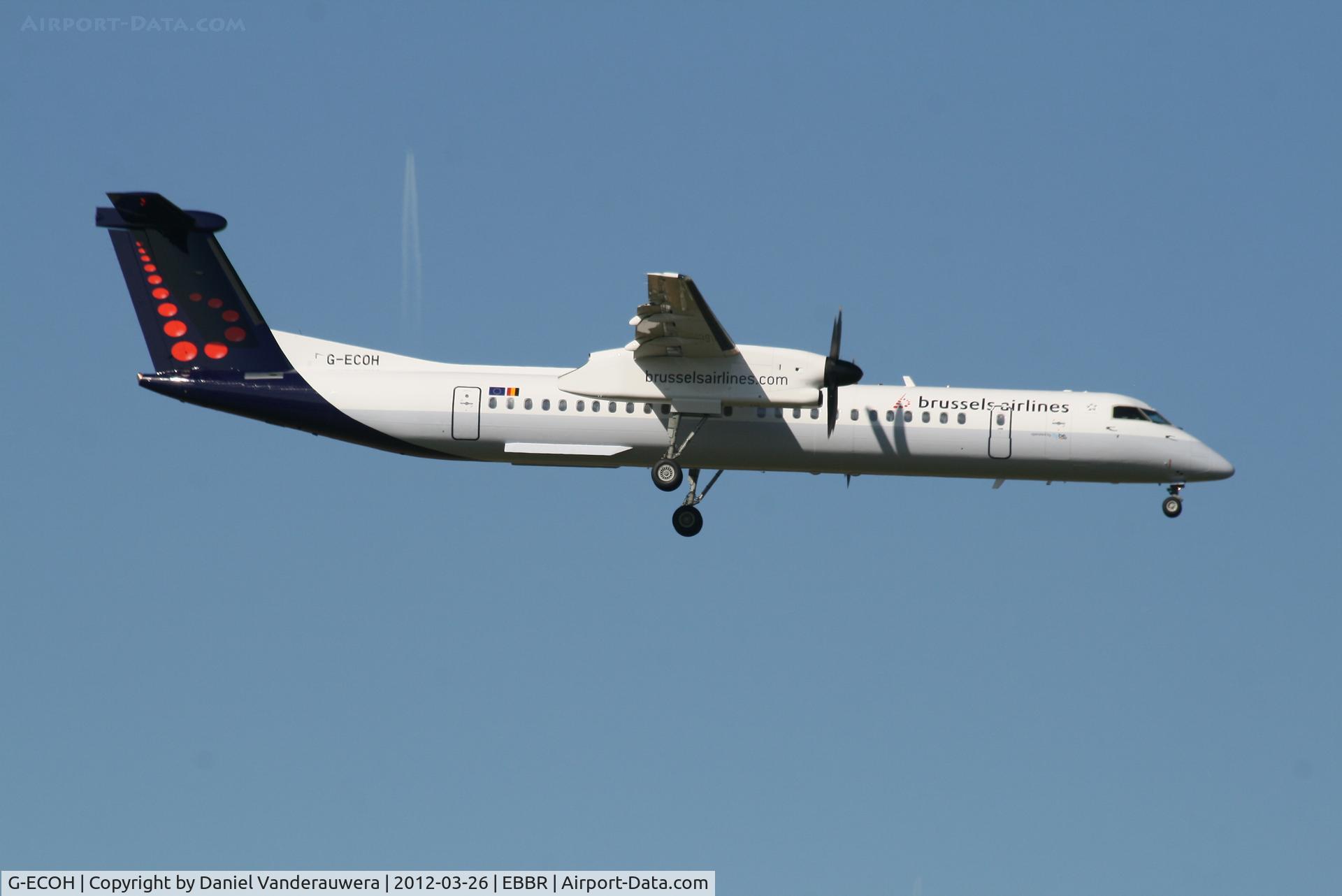 G-ECOH, 2008 De Havilland Canada DHC-8-402Q Dash 8 C/N 4221, Arrival to RWY 02