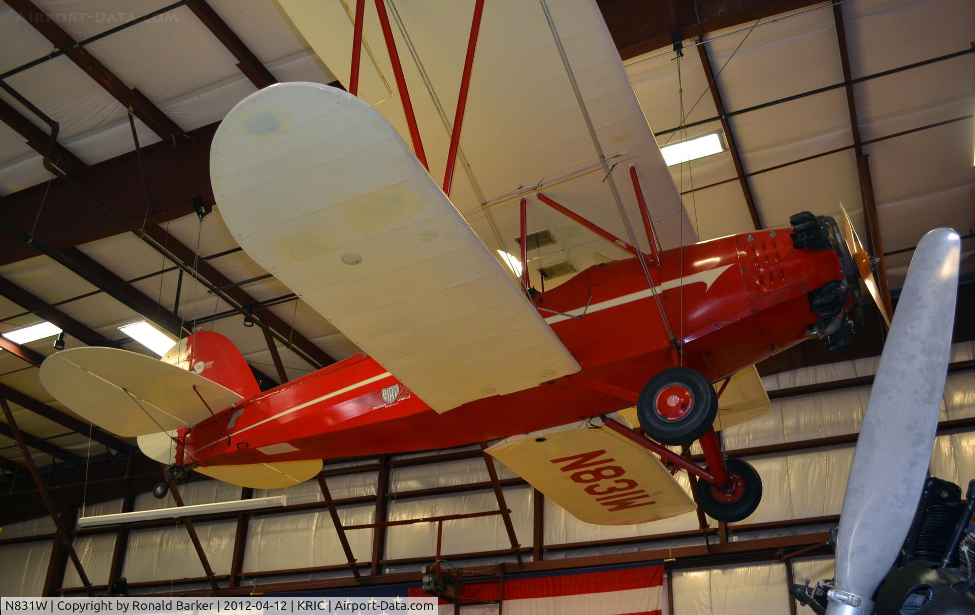 N831W, 1929 Perth Amboy BIRD A C/N 2025-96, VA Aviation Museum