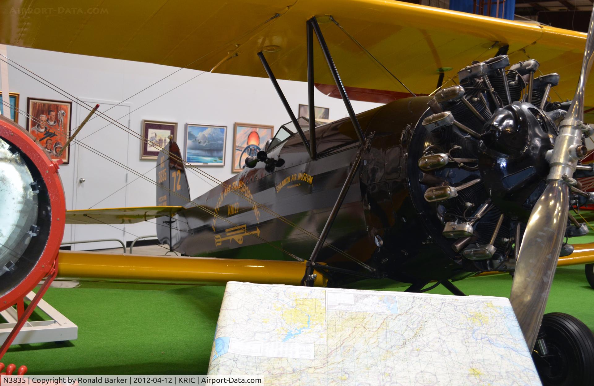 N3835, 1927 Pitcairn PA-5 Mailwing C/N 9, VA Aviation Museum