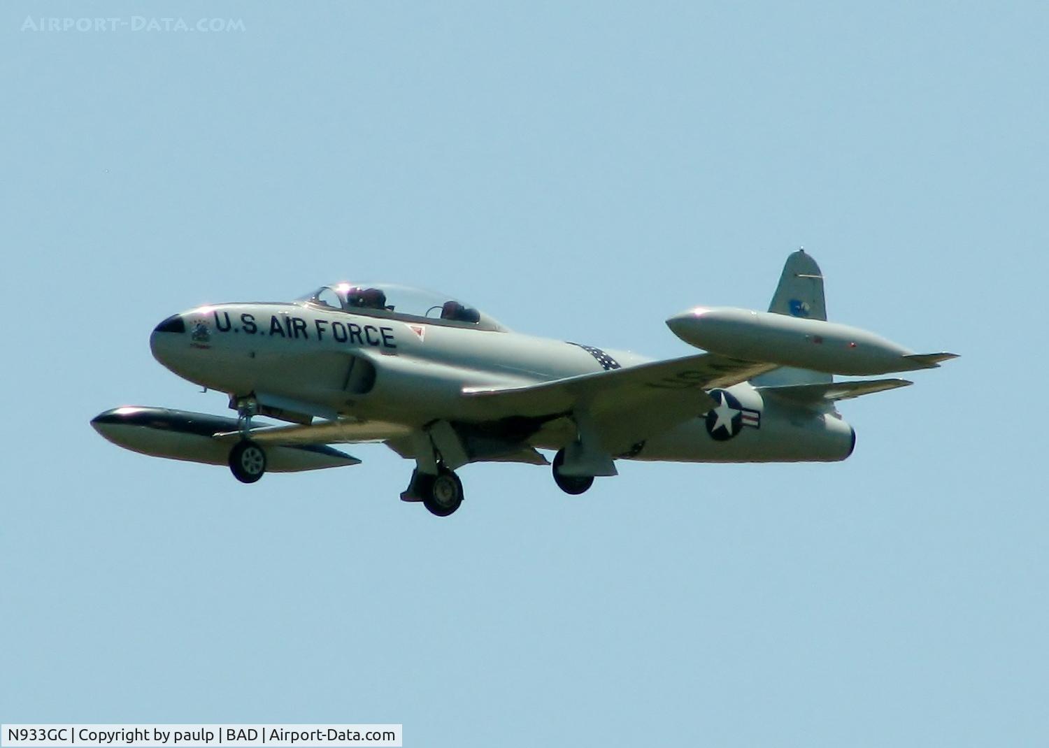 N933GC, 1954 Canadair T-33AN Silver Star 3 C/N T33-306, At Barksdale Air Force Base.
