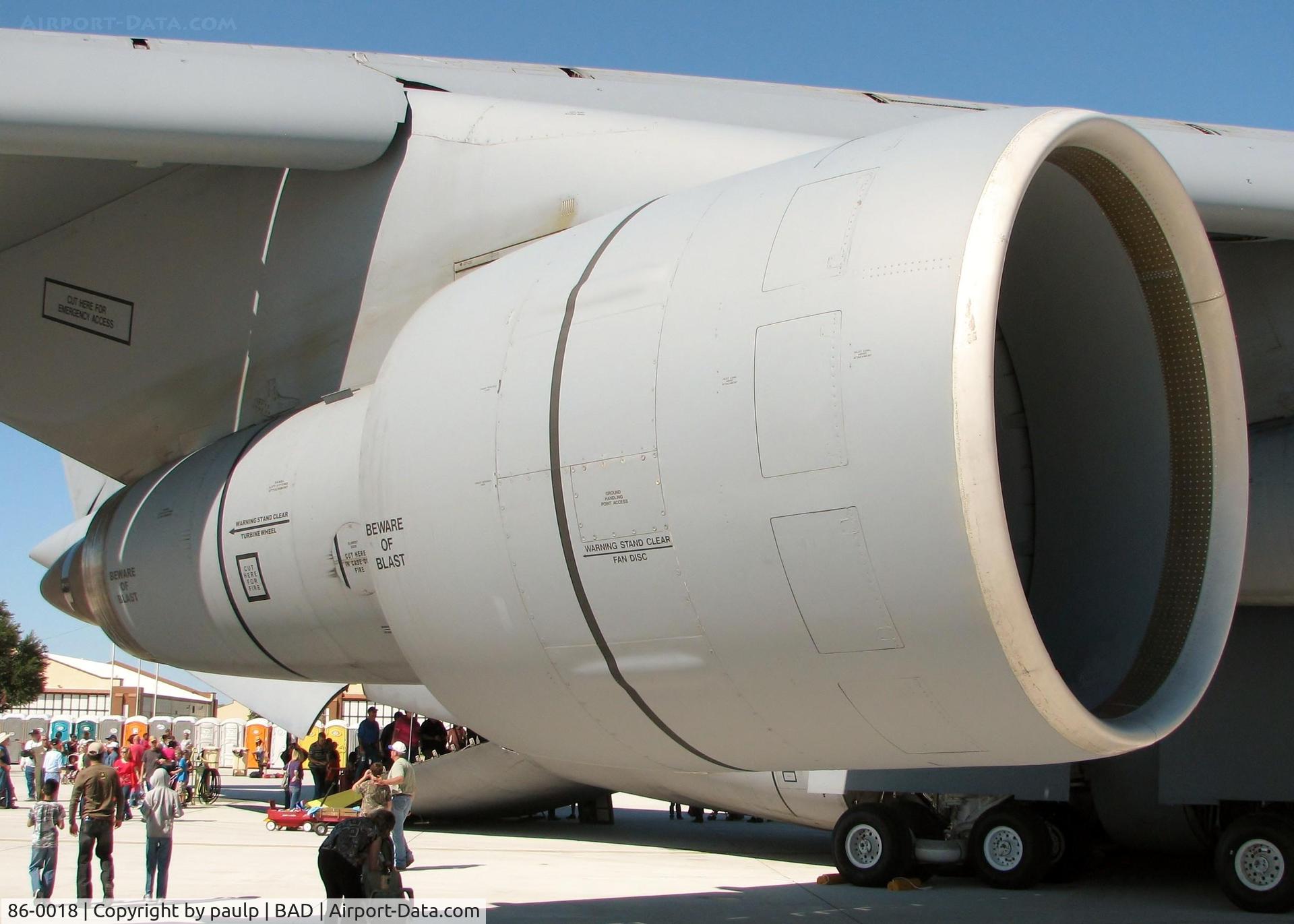 86-0018, 1986 Lockheed C-5B Galaxy C/N 500-0104, At Barksdale Air Force Base.