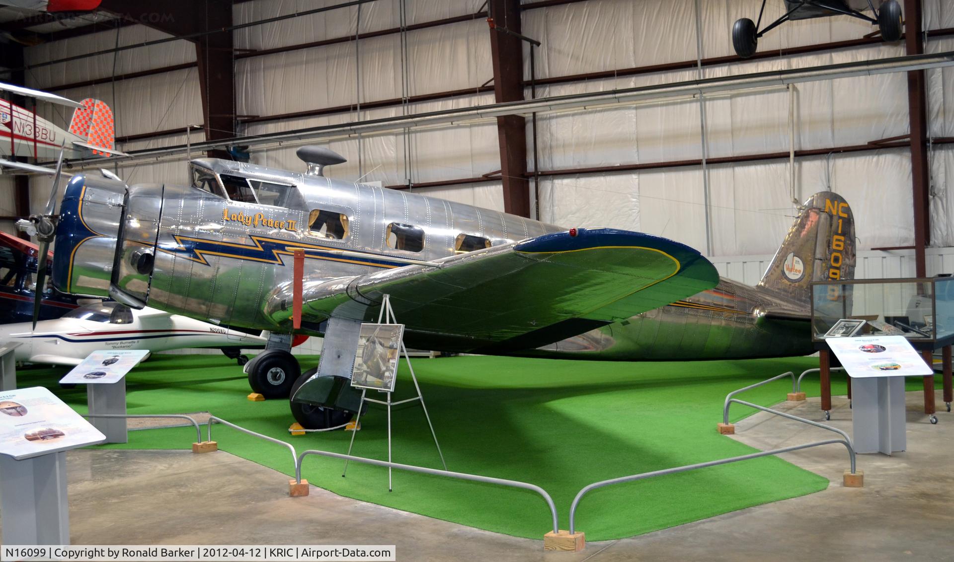 N16099, 1936 Vultee V-1AD Special C/N 25, VA Aviation Museum