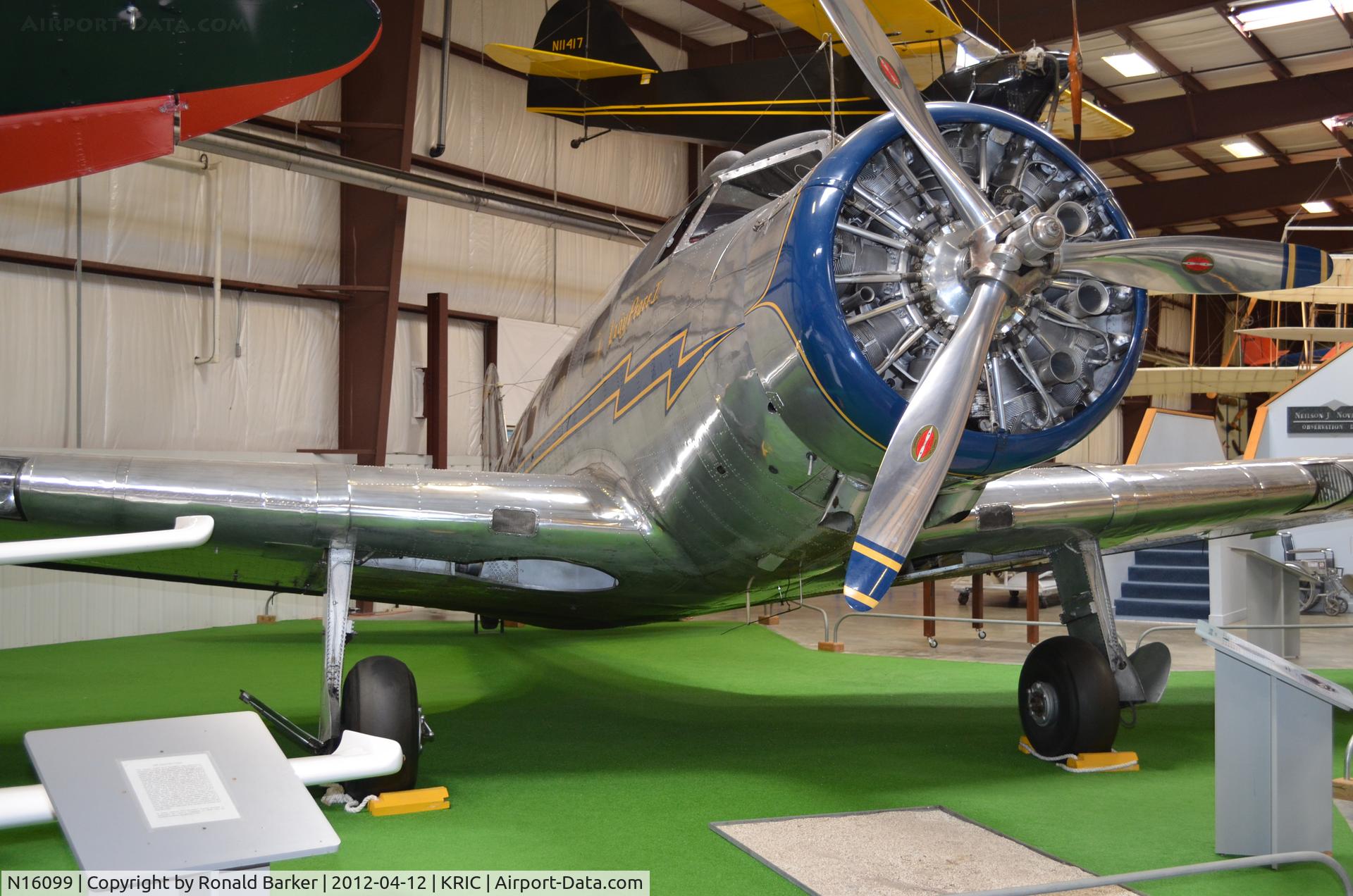 N16099, 1936 Vultee V-1AD Special C/N 25, VA Aviatin Museum
