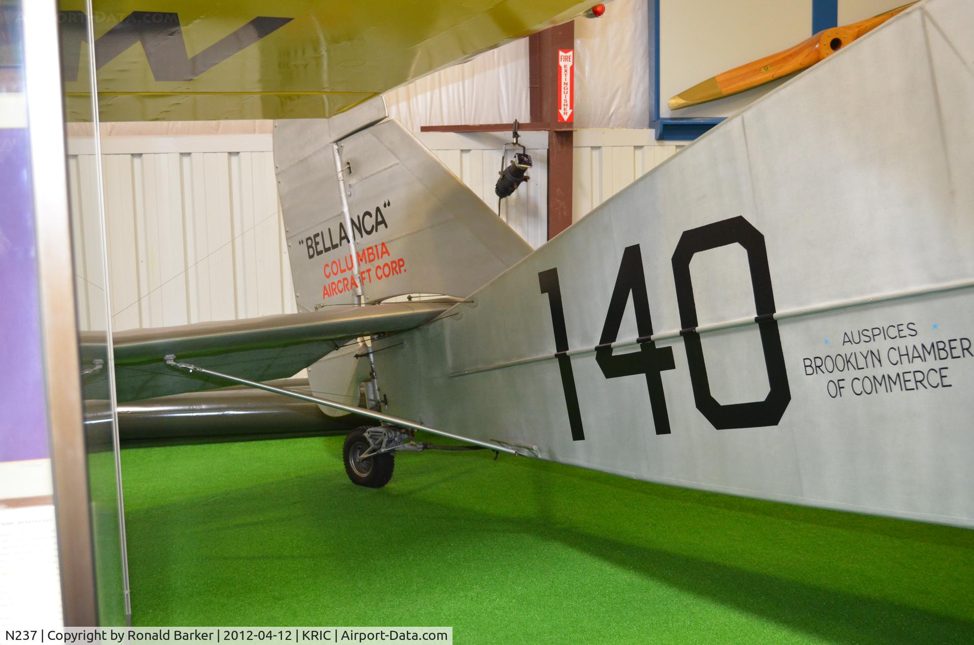 N237, 1928 Bellanca CH-400 Skyrocket C/N 187, VA Aviation Museum