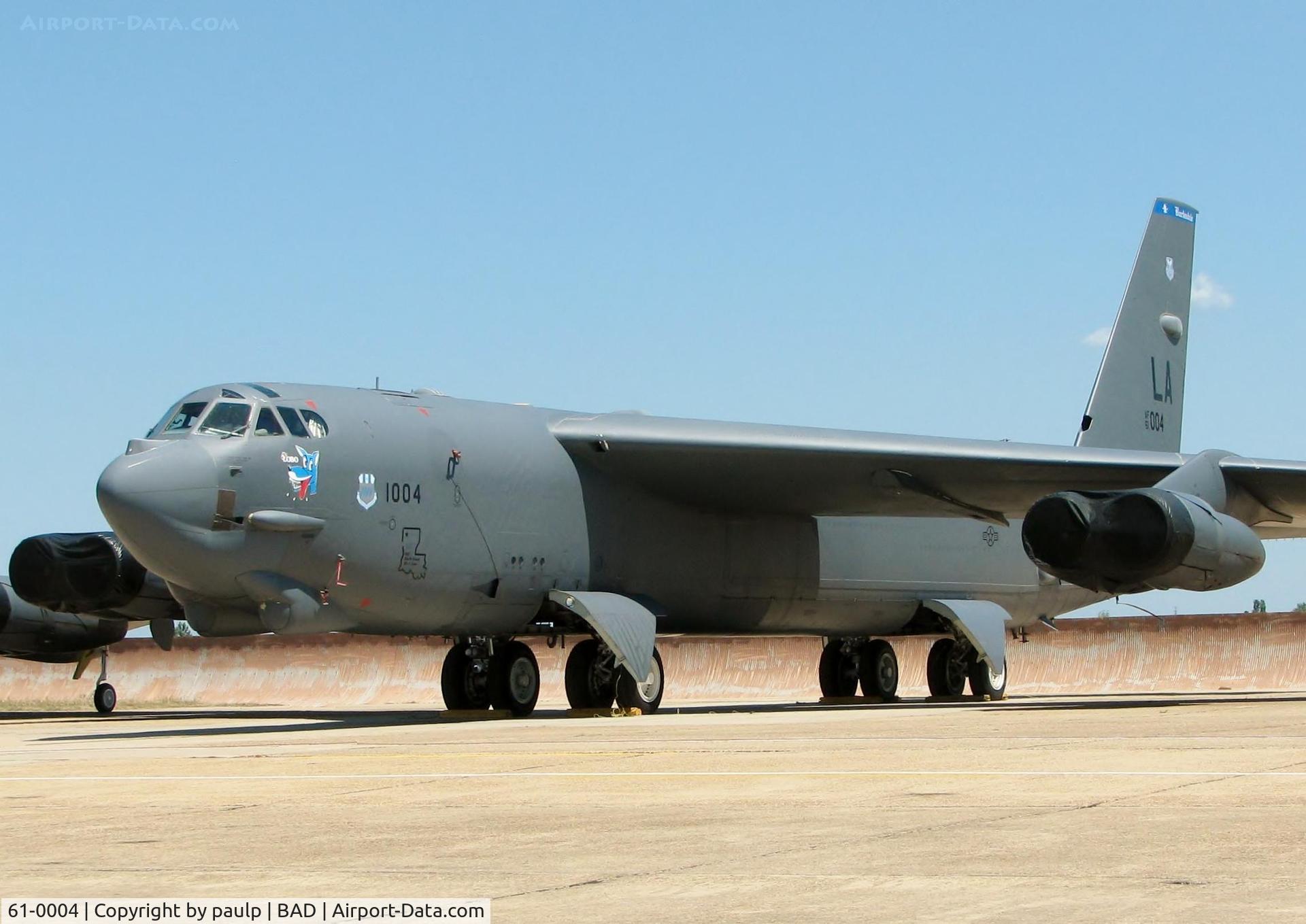 61-0004, 1961 Boeing B-52H Stratofortress C/N 464431, At Barksdale Air Force Base.