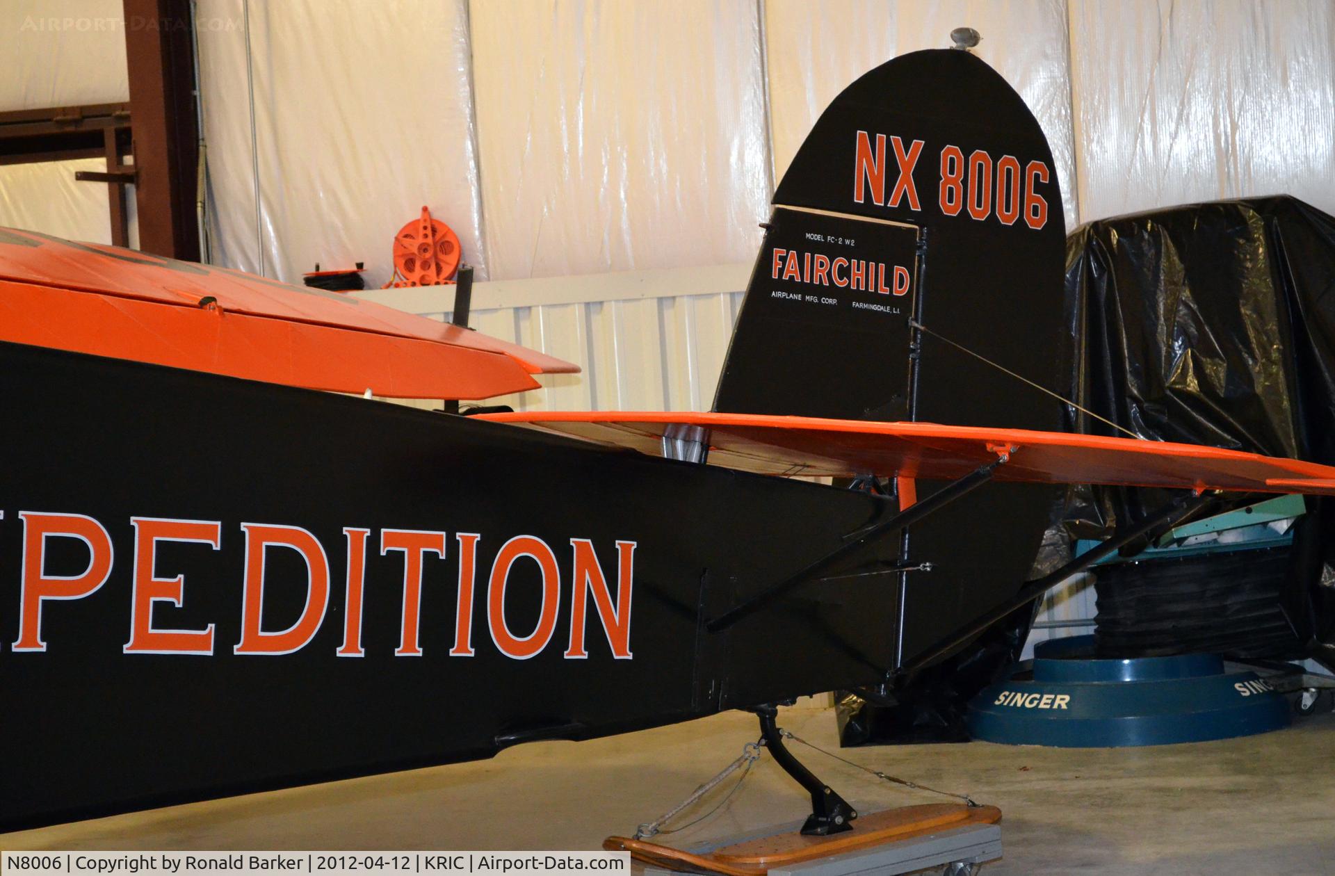N8006, 1928 Fairchild FC-2-W2 C/N 140, VA Aviation Museum