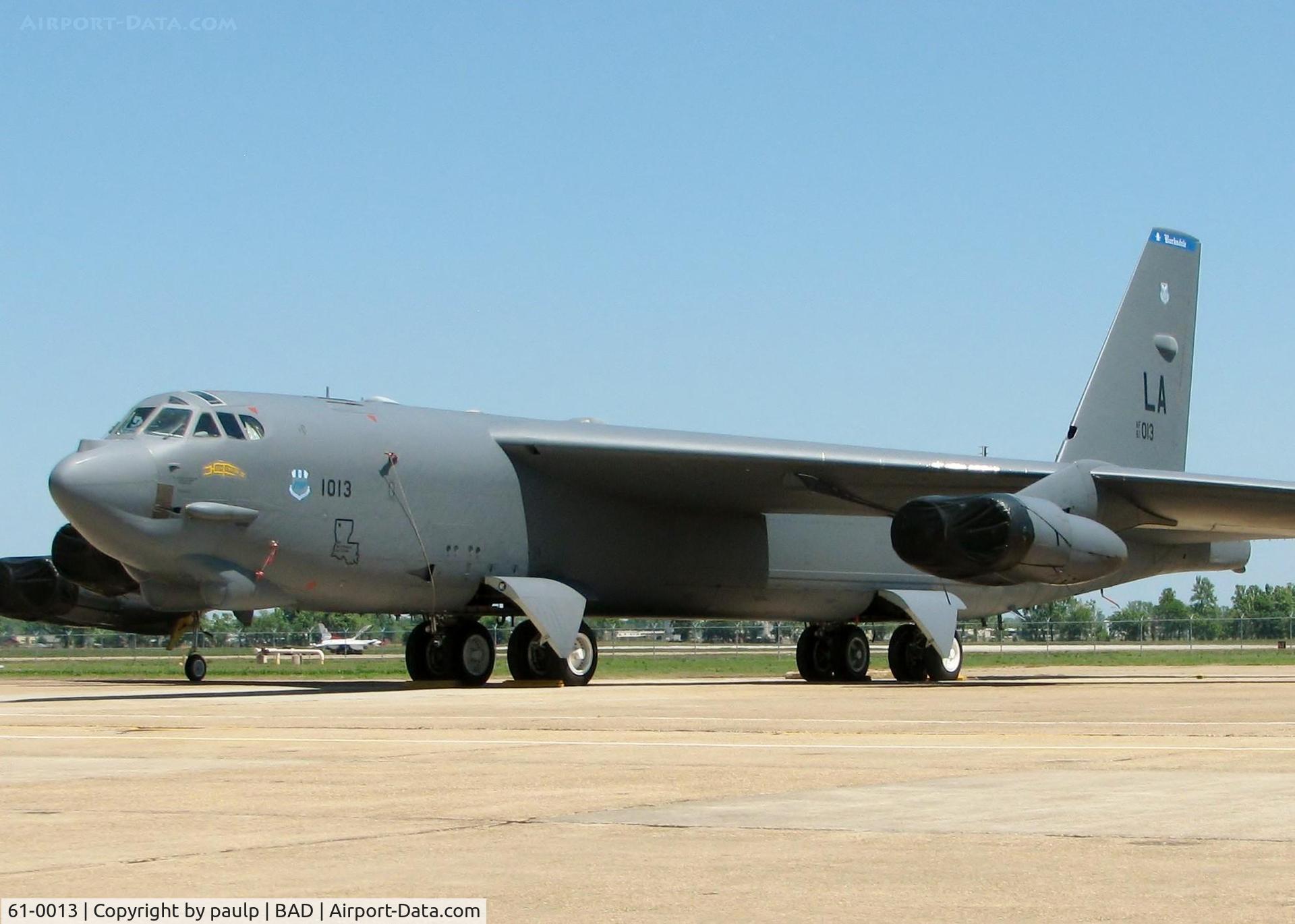 61-0013, 1961 Boeing B-52H Stratofortress C/N 464440, At Barksdale Air Force Base.