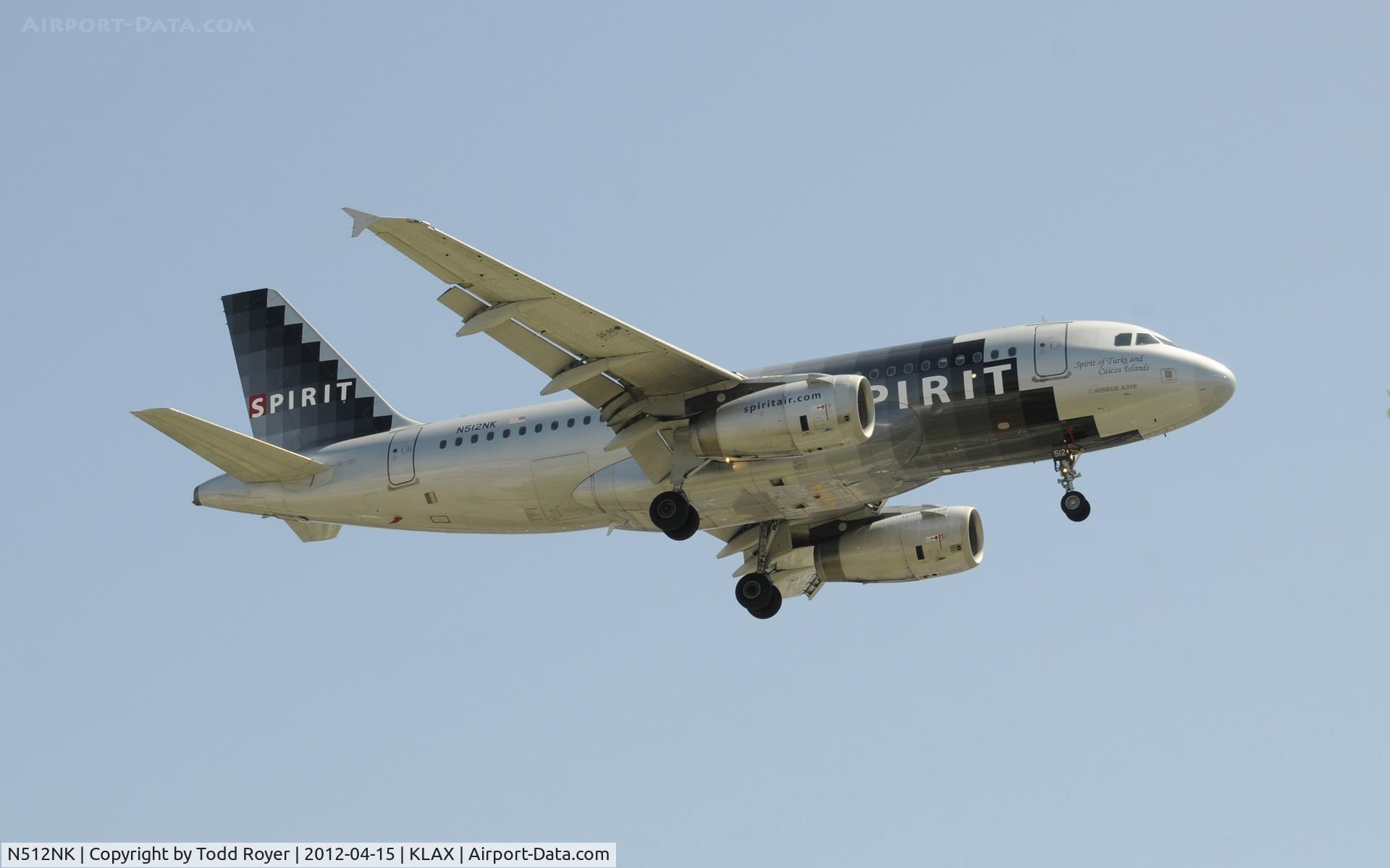 N512NK, 2006 Airbus A319-132 C/N 2673, Arriving at LAX on 24R