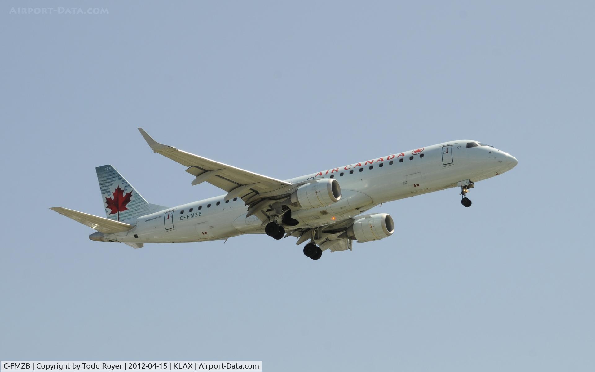 C-FMZB, 2007 Embraer 190AR (ERJ-190-100IGW) C/N 19000111, Arriving at LAX on 24R