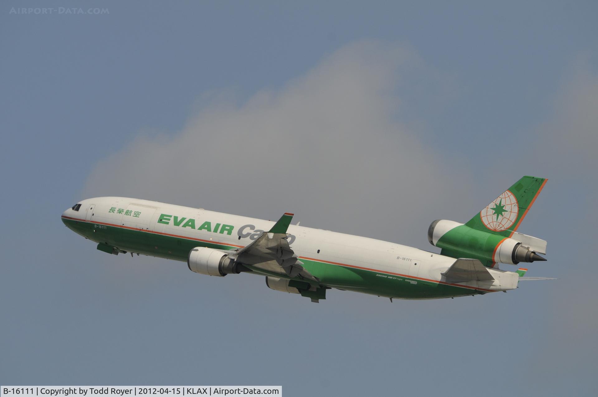 B-16111, 1998 McDonnell Douglas MD-11F C/N 48787, Departing LAX on 25R