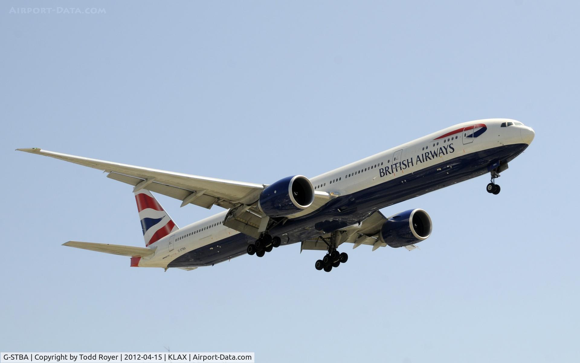 G-STBA, 2010 Boeing 777-336/ER C/N 40542, Arriving at LAX on 24R