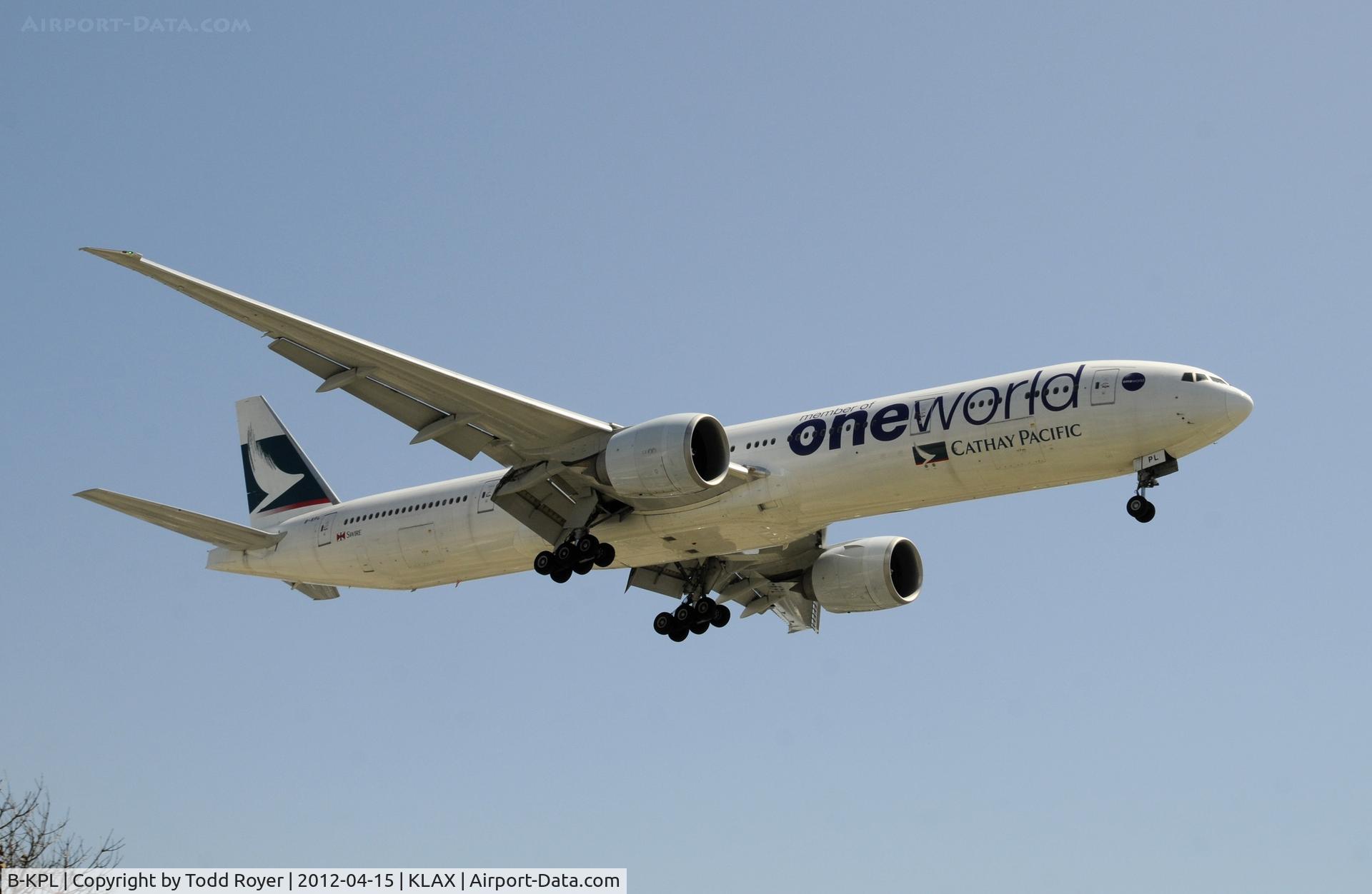 B-KPL, 2009 Boeing 777-367/ER C/N 36161, Arriving at LAX on 24R