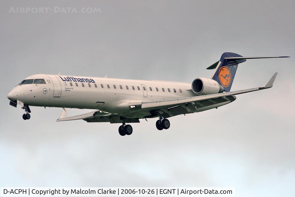 D-ACPH, 2002 Canadair CRJ-701ER (CL-600-2C10) Regional Jet C/N 10043, Canadair CL-600-2C10 Regional Jet CRJ-701ER, newcastle Airport, October 2006.