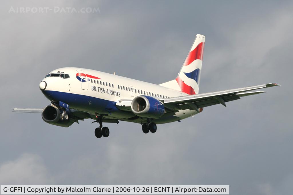 G-GFFI, 1995 Boeing 737-528 C/N 27425, Boeing 737-528, Newcastle Airport, October 2006.