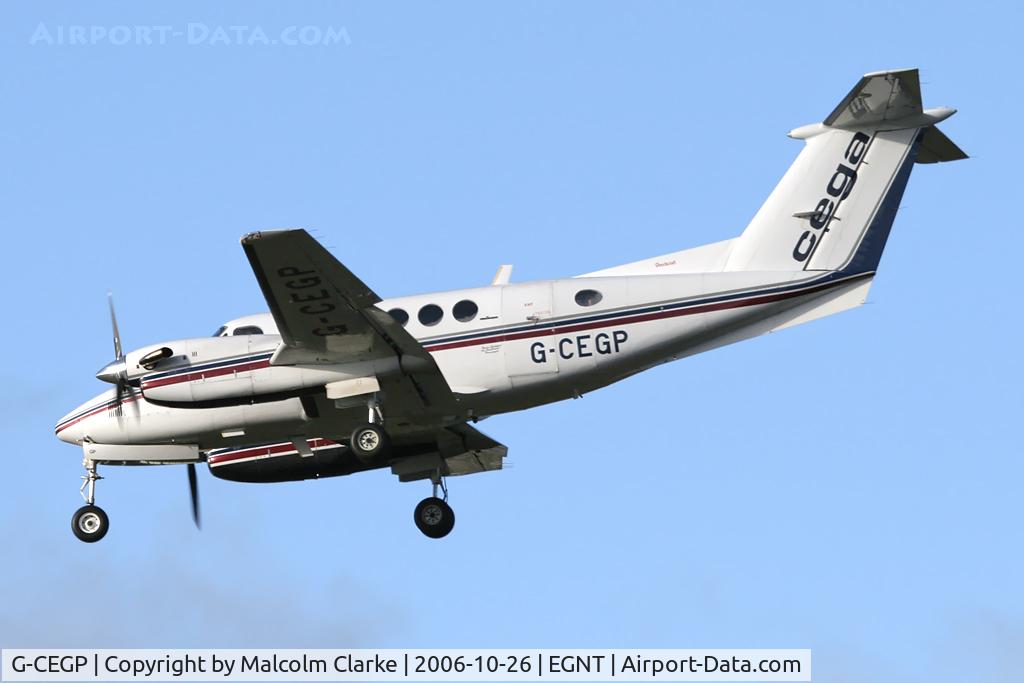 G-CEGP, 1980 Beech 200 Super King Air C/N BB-726, Beech 200, Newcastle Airport, October 2006.
