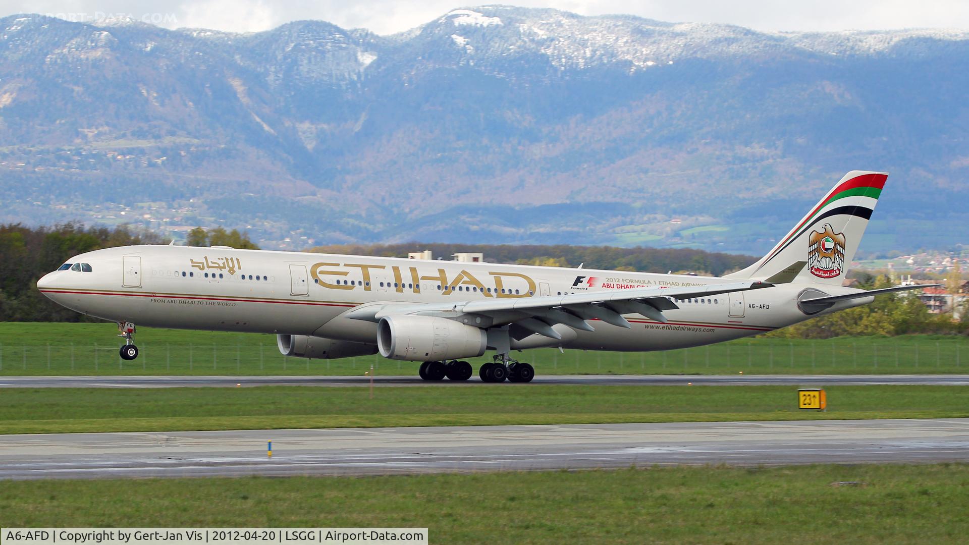 A6-AFD, 2011 Airbus A330-343X C/N 1205, Landing after a rainshower