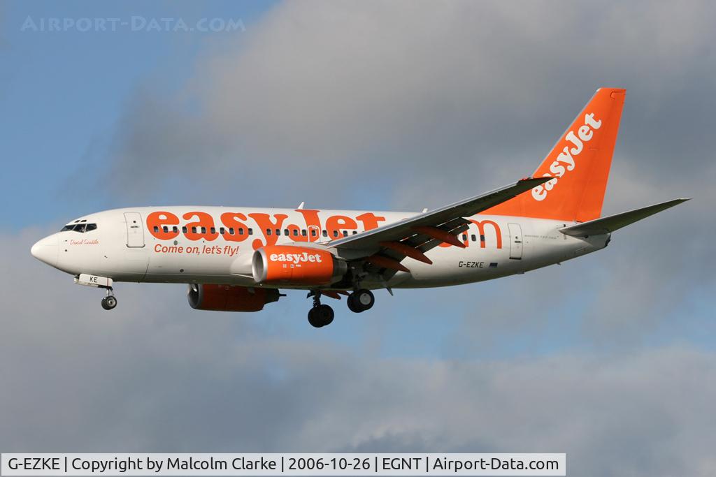 G-EZKE, 2004 Boeing 737-73V C/N 32426, Boeing 737-73V, Newcastle Airport, October 2006.