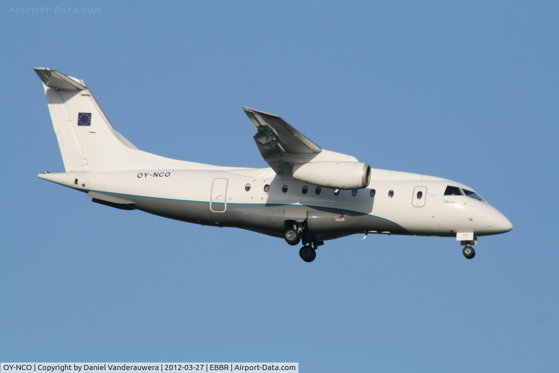 OY-NCO, 2002 Dornier 328-310 C/N 3210, Flight BA8221 is descending to RWY 02