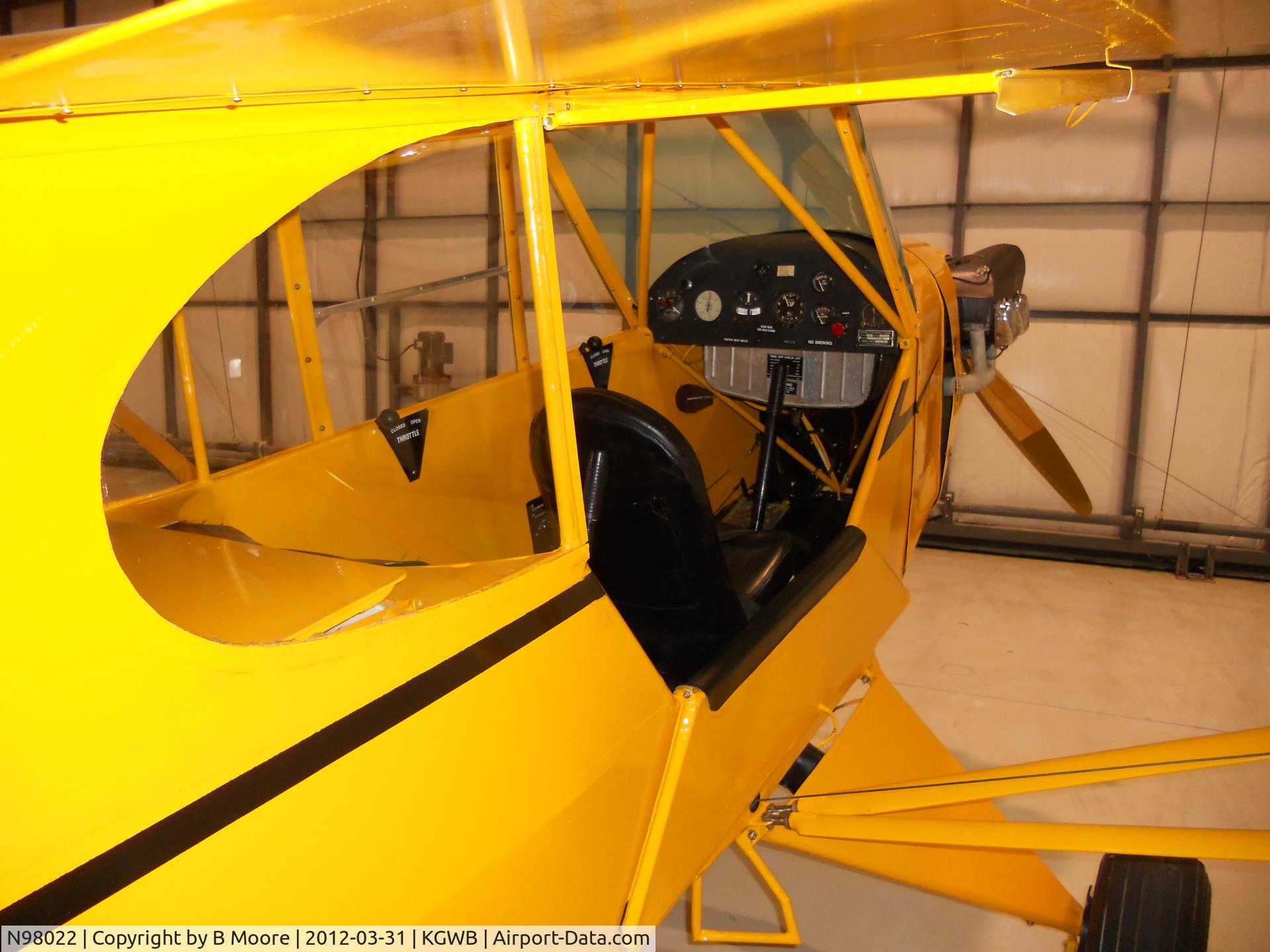 N98022, 1946 Piper J3C-85 C/N 18165, Waiting for warm weather and sunshine, March 2012