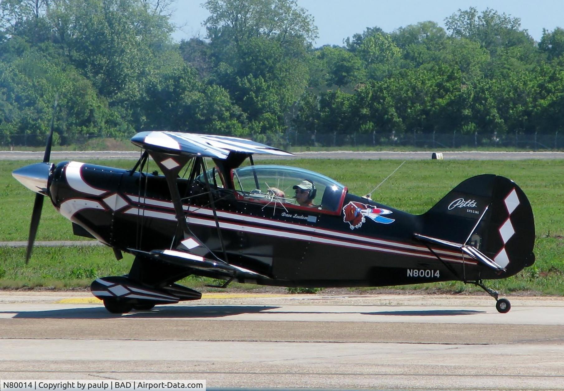 N80014, 1972 Aerotek Pitts S-2A Special C/N 2023, At Barksdale Air Force Base.