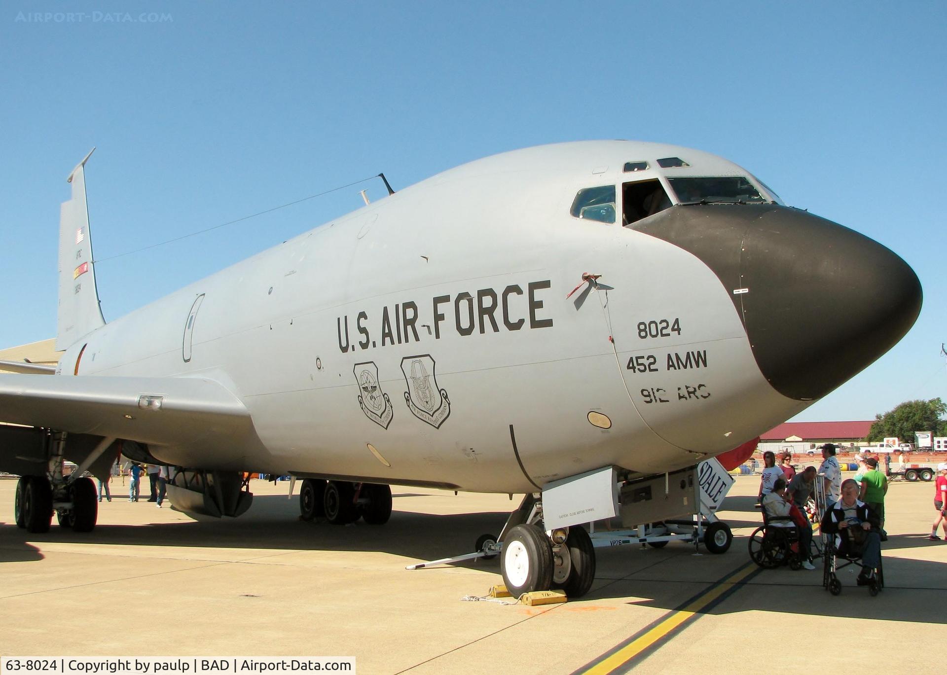 63-8024, 1963 Boeing KC-135R Stratotanker C/N 18641, At Barksdale Air Force Base.