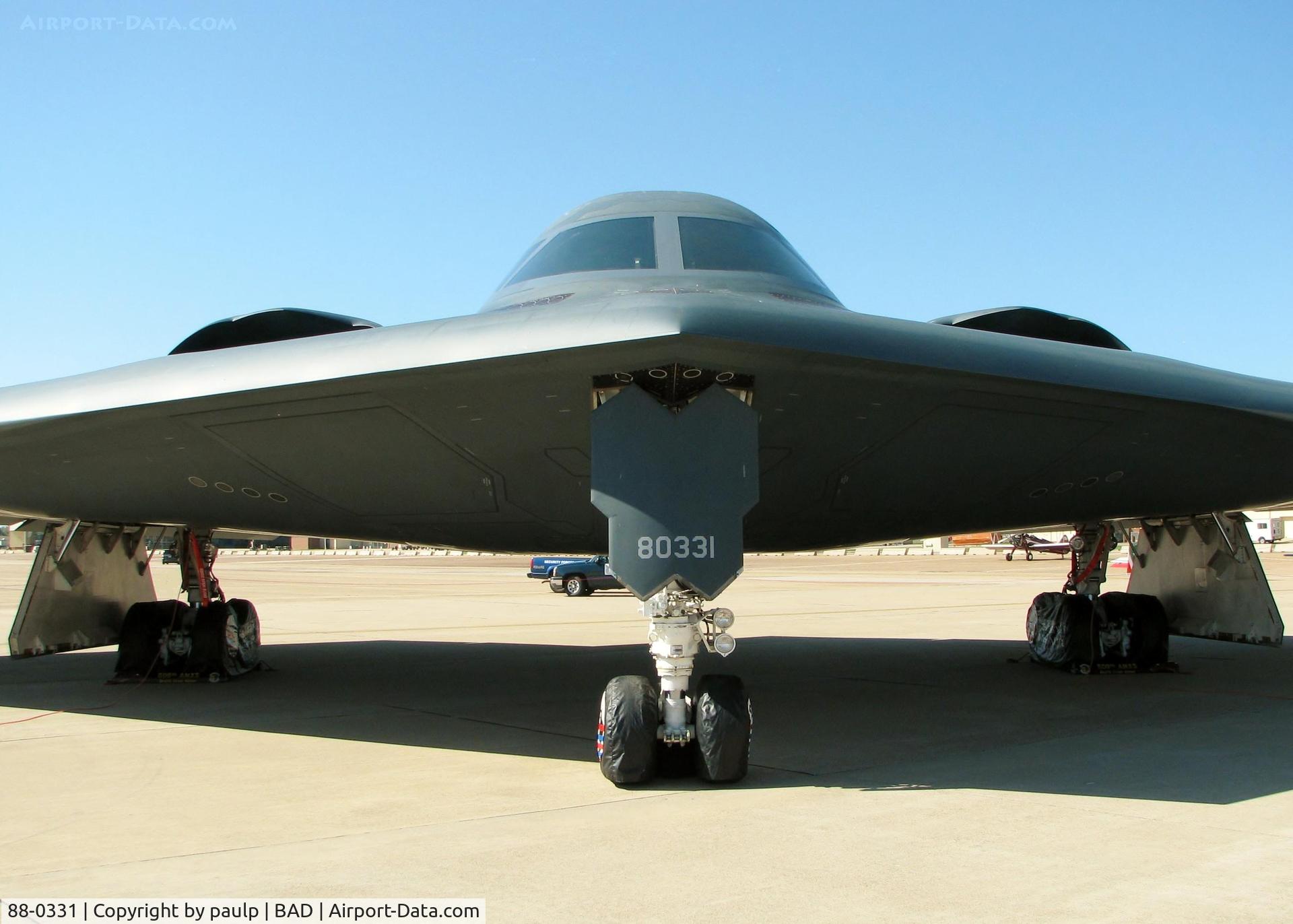 88-0331, 1988 Northrop Grumman B-2A Spirit C/N 1010/AV-10, At Barksdale Air Force Base.
