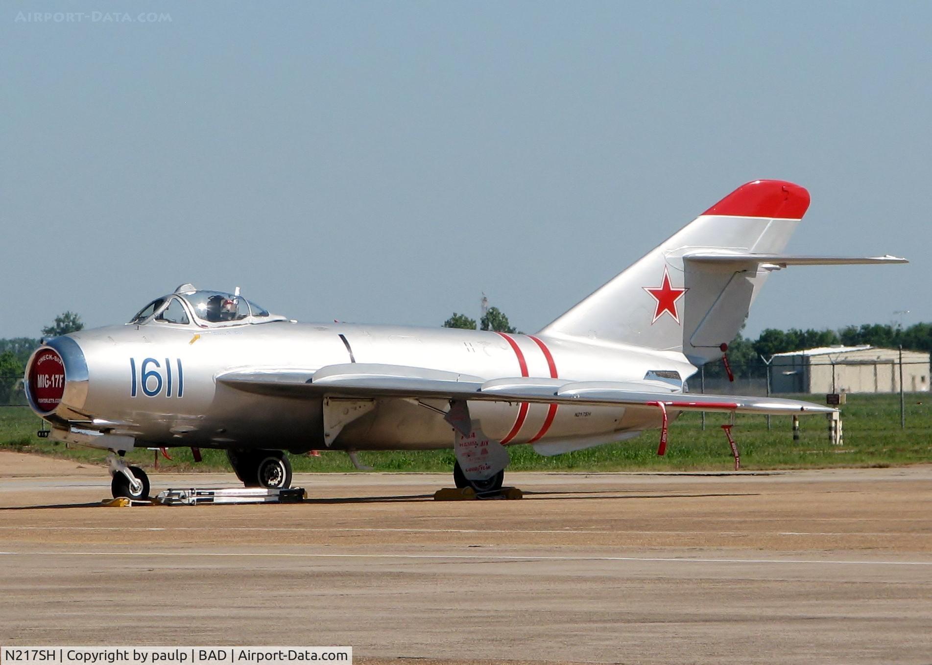 N217SH, 1959 PZL-Mielec Lim-5 (MiG-17F) C/N 1C1611, At Barksdale Air Force Base.