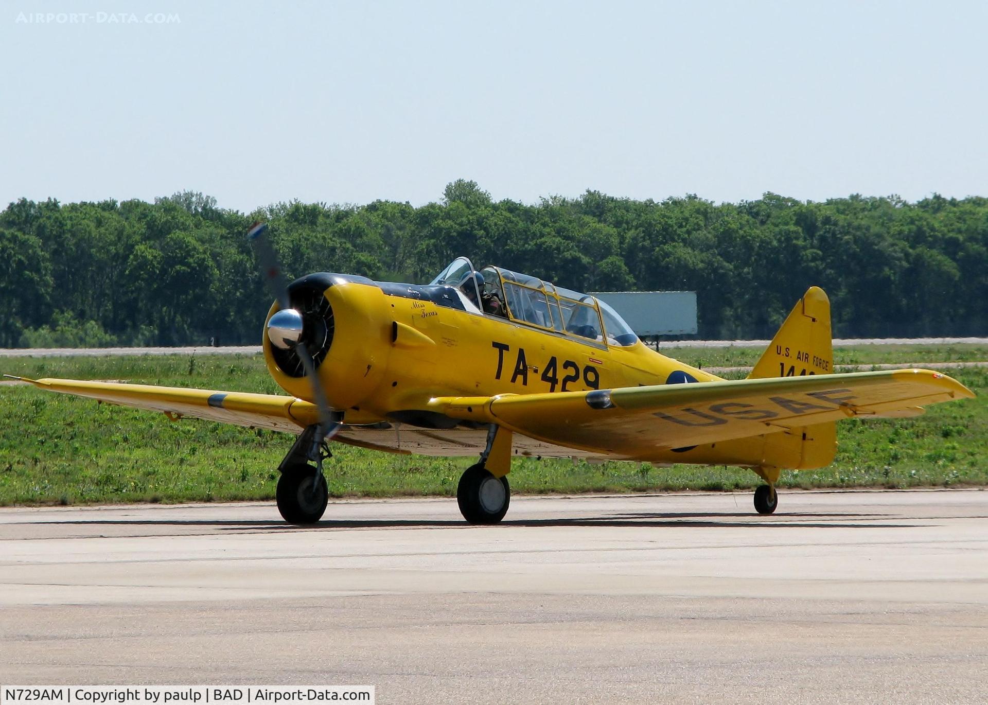 N729AM, 1951 North American T-6G Texan C/N 182-116, At Barksdale Air Force Base.