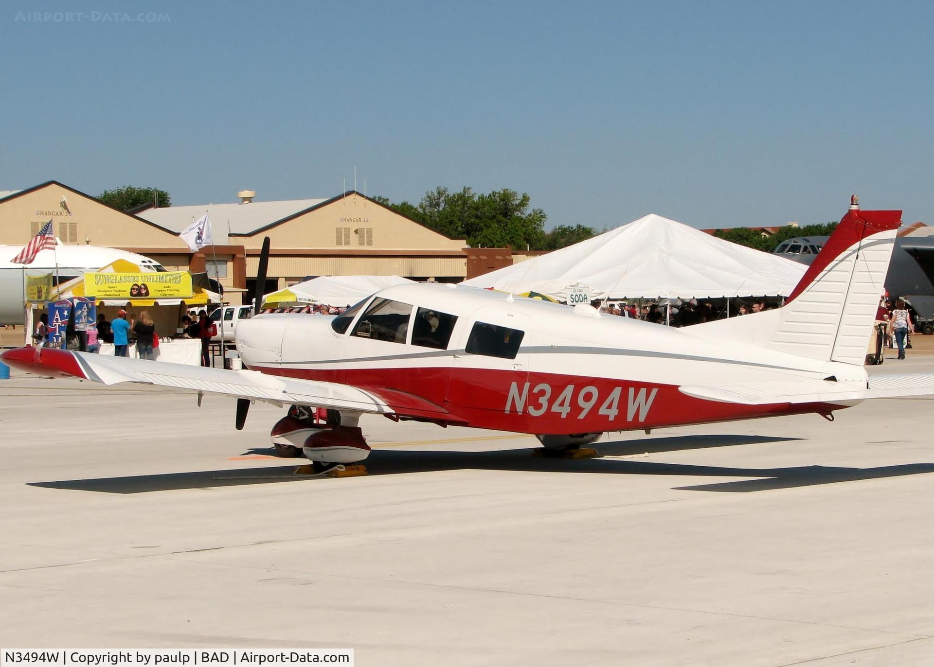 N3494W, 1966 Piper PA-32-260 Cherokee Six C/N 32-374, At Barksdale Air Force Base.