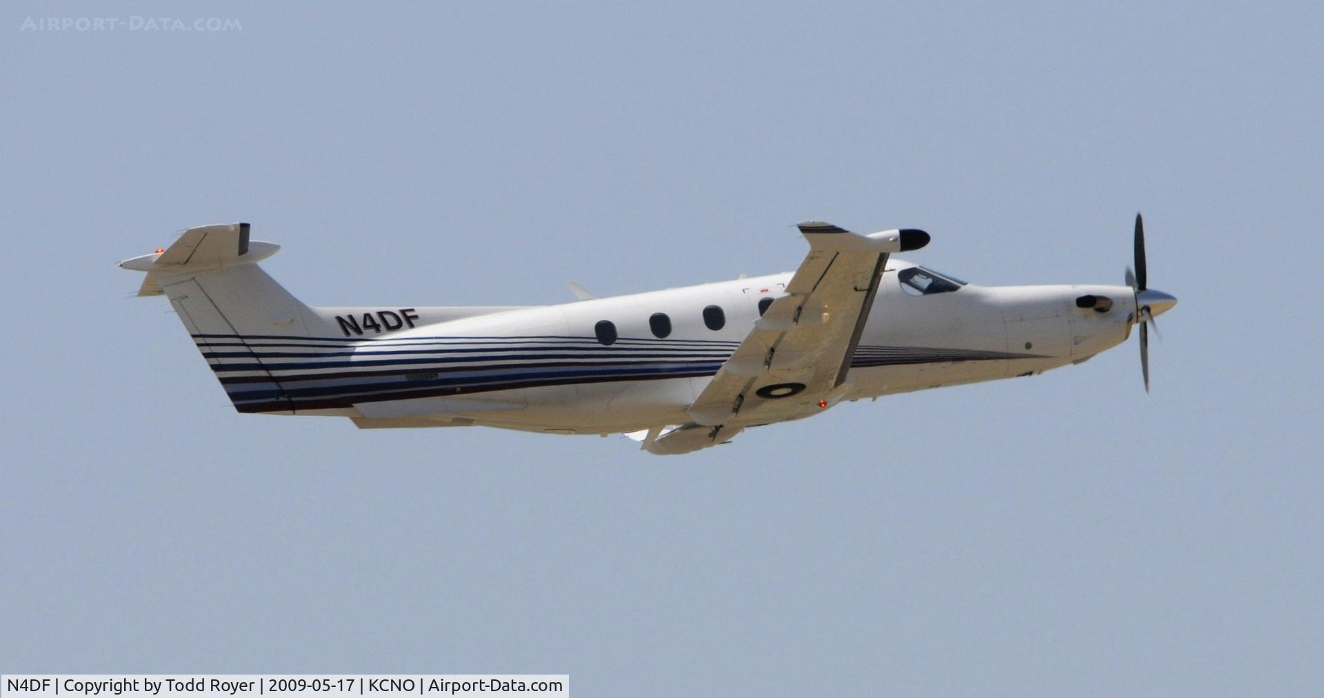 N4DF, 2007 Pilatus PC-12/47 C/N 831, Departing Chino