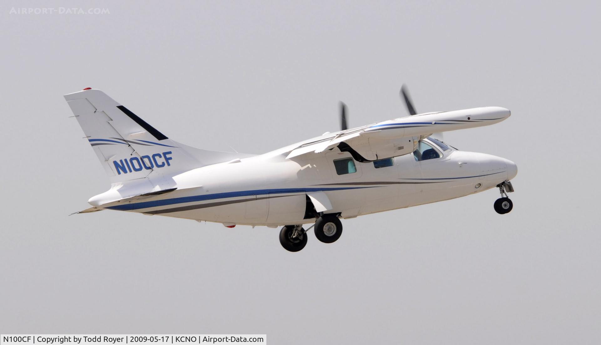 N100CF, 1972 Mitsubishi MU-2B-20 C/N 229, Departing Chino