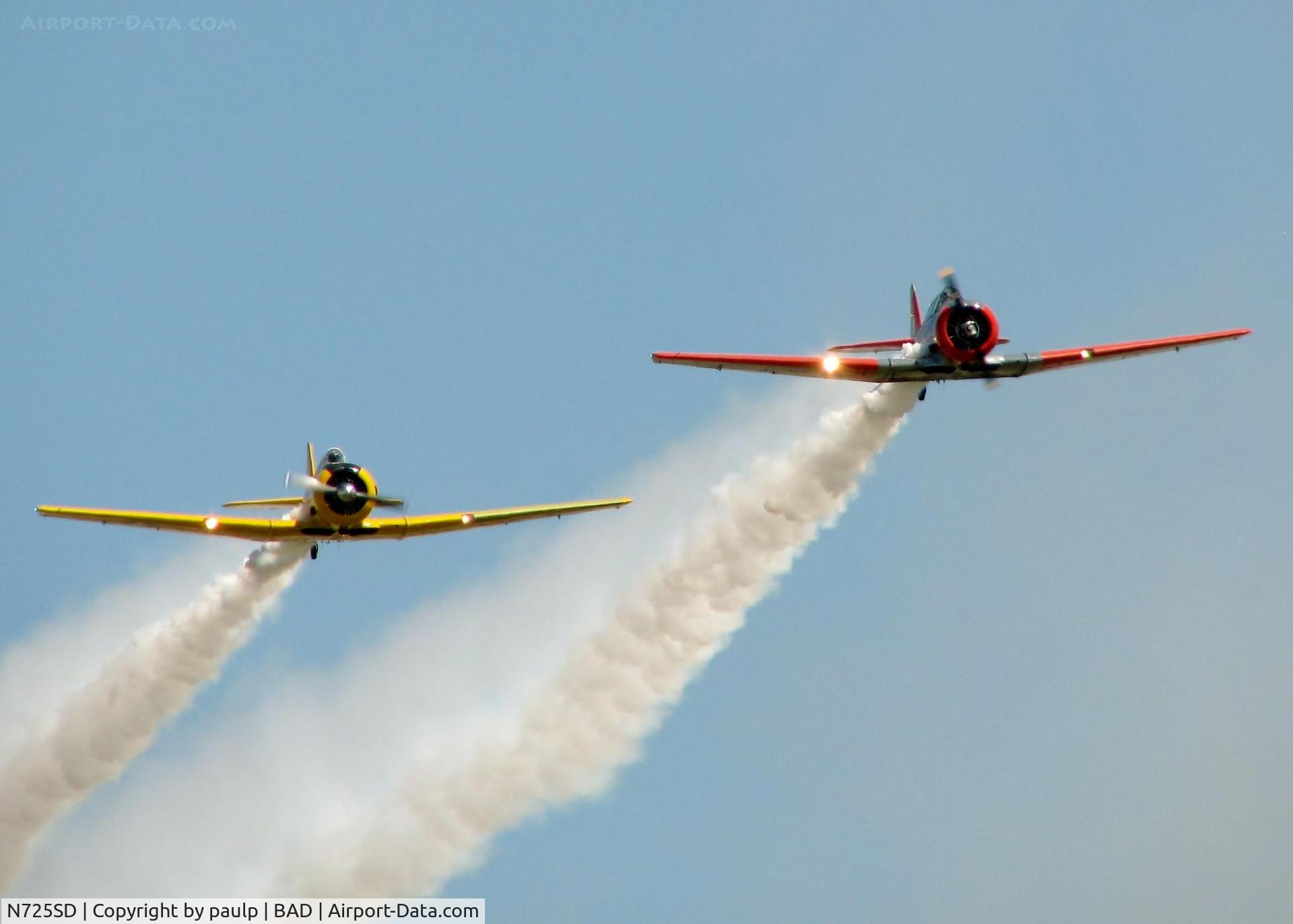 N725SD, 1953 North American T-6G Texan C/N SA-070, At Barksdale Air Force Base.