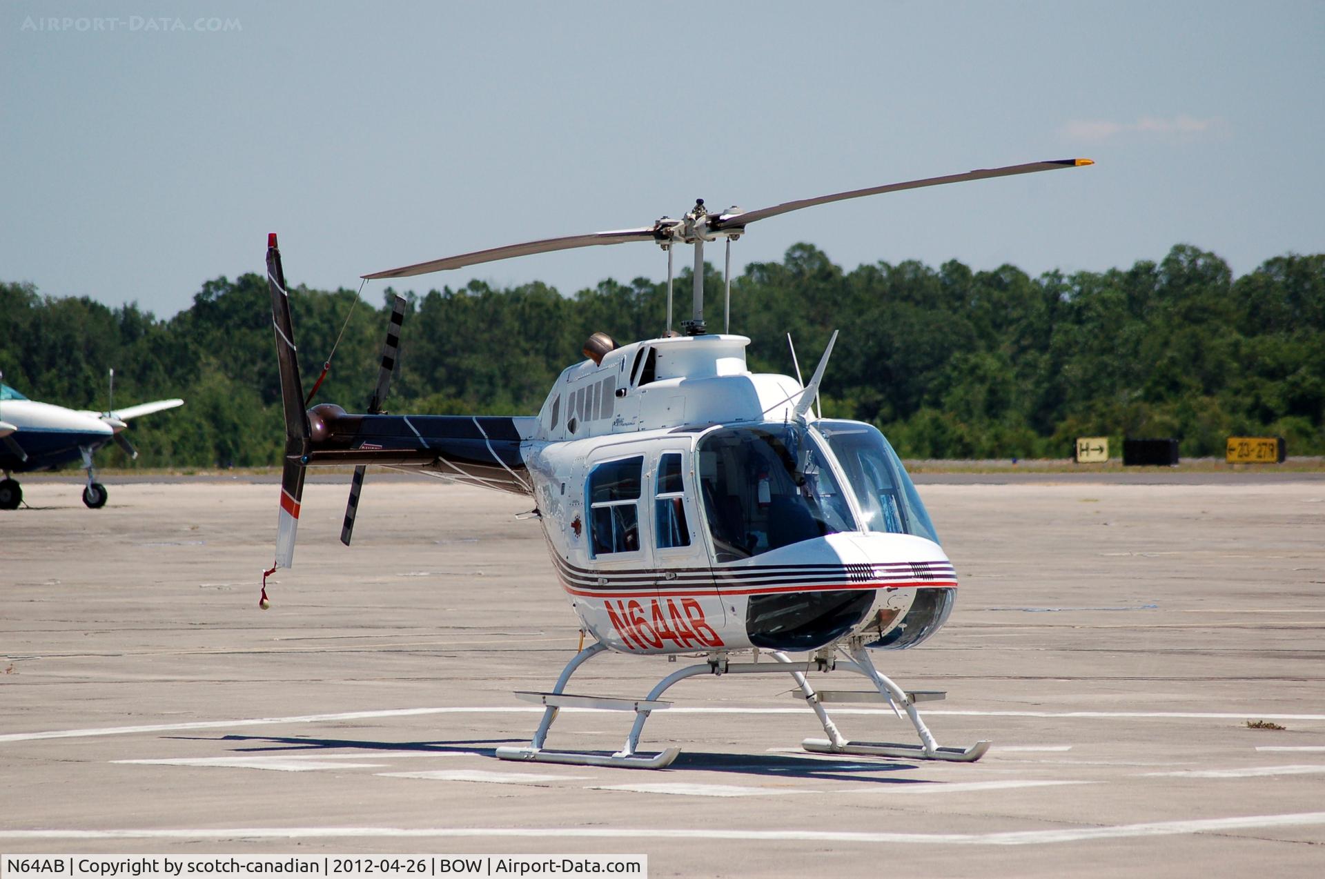 N64AB, 1970 Bell 206B C/N 4377, 1970 Bell 206B N64AB at Bartow Municipal Airport, Bartow, FL