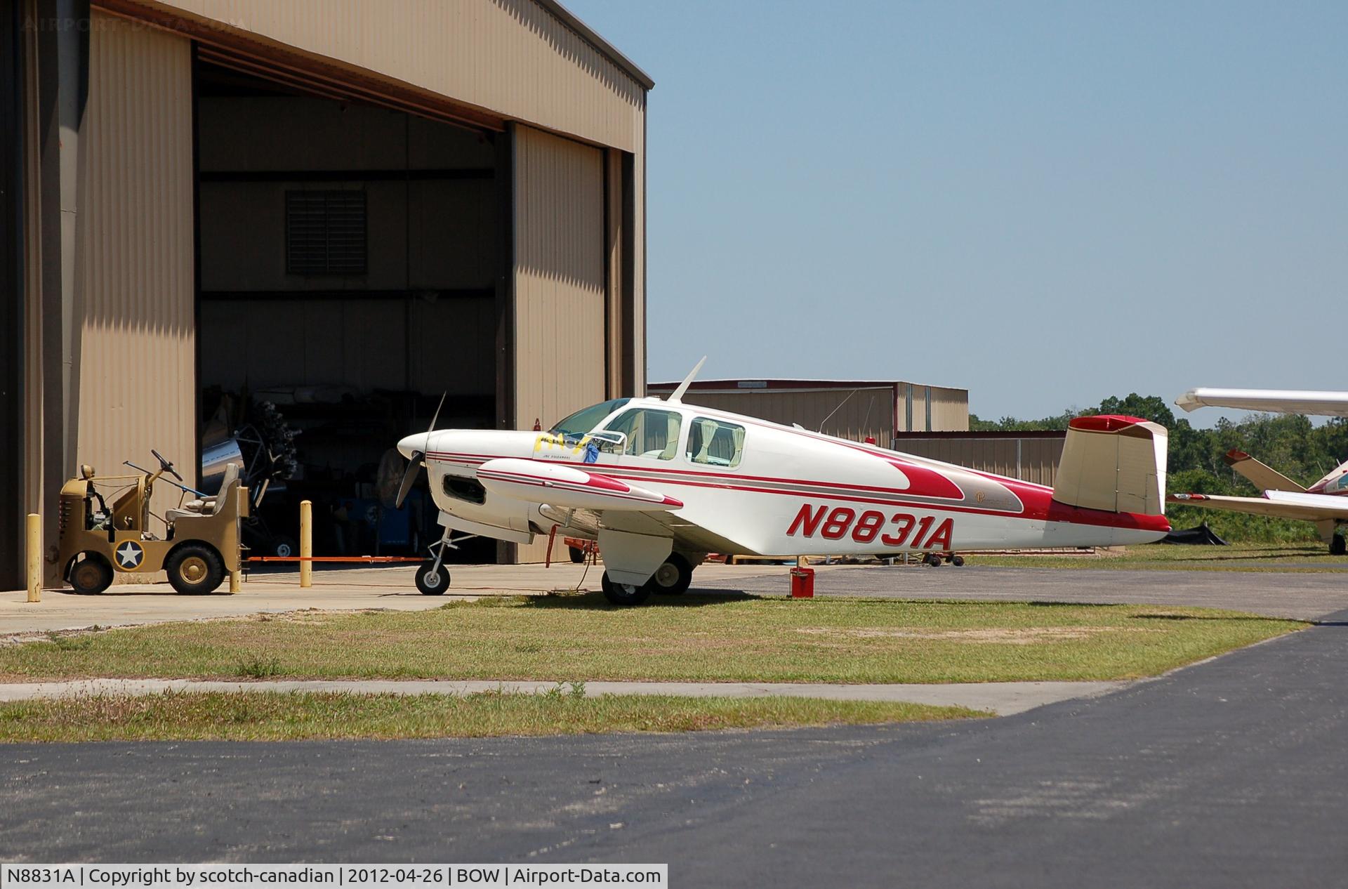 N8831A, 1950 Beech B35 Bonanza C/N D-2485, 1950 Beech B35 N8831A at Bartow Municipal Airport, Bartow, FL