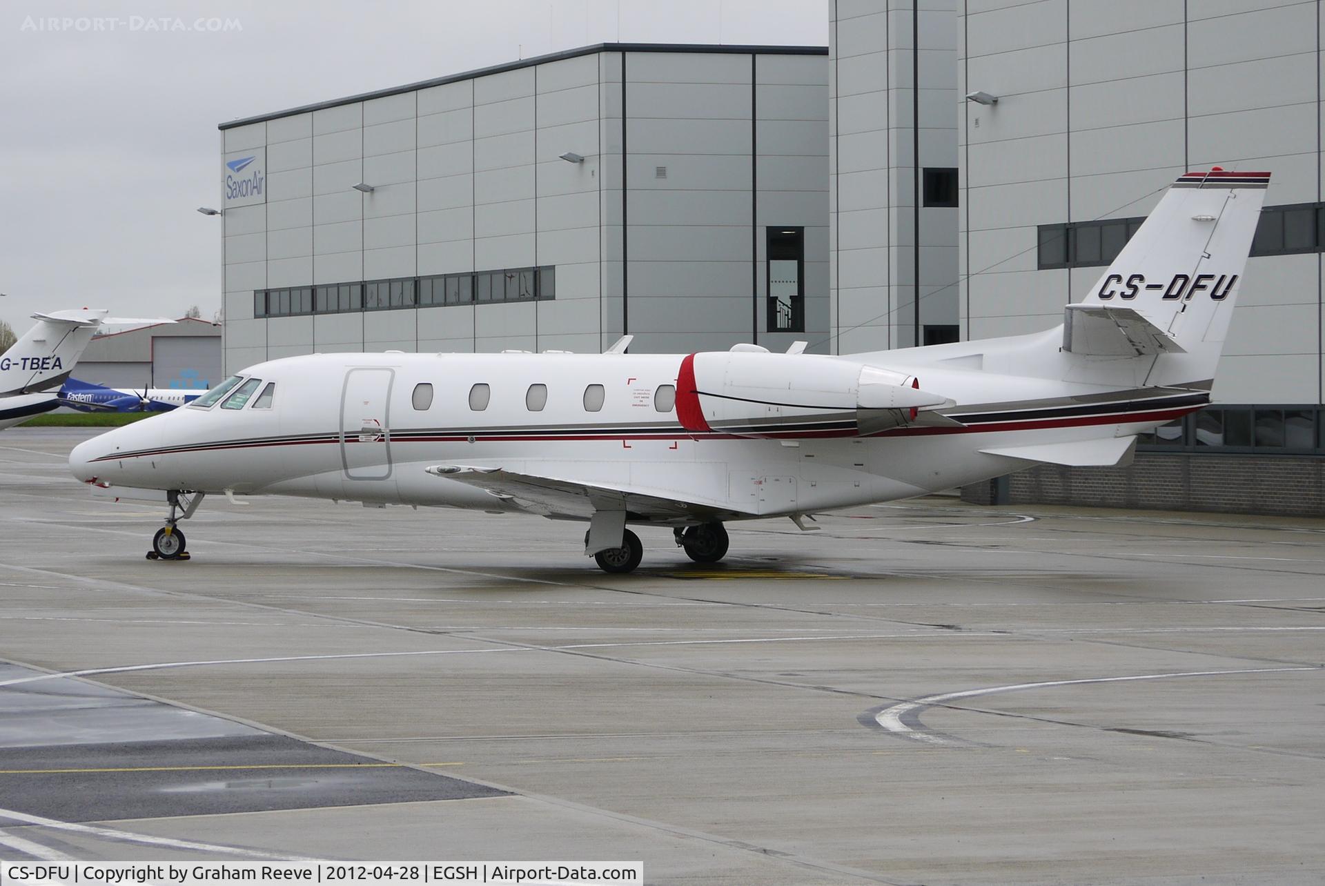 CS-DFU, 2004 Cessna 560XL Citation XLS C/N 560-5520, Parked at Norwich.
