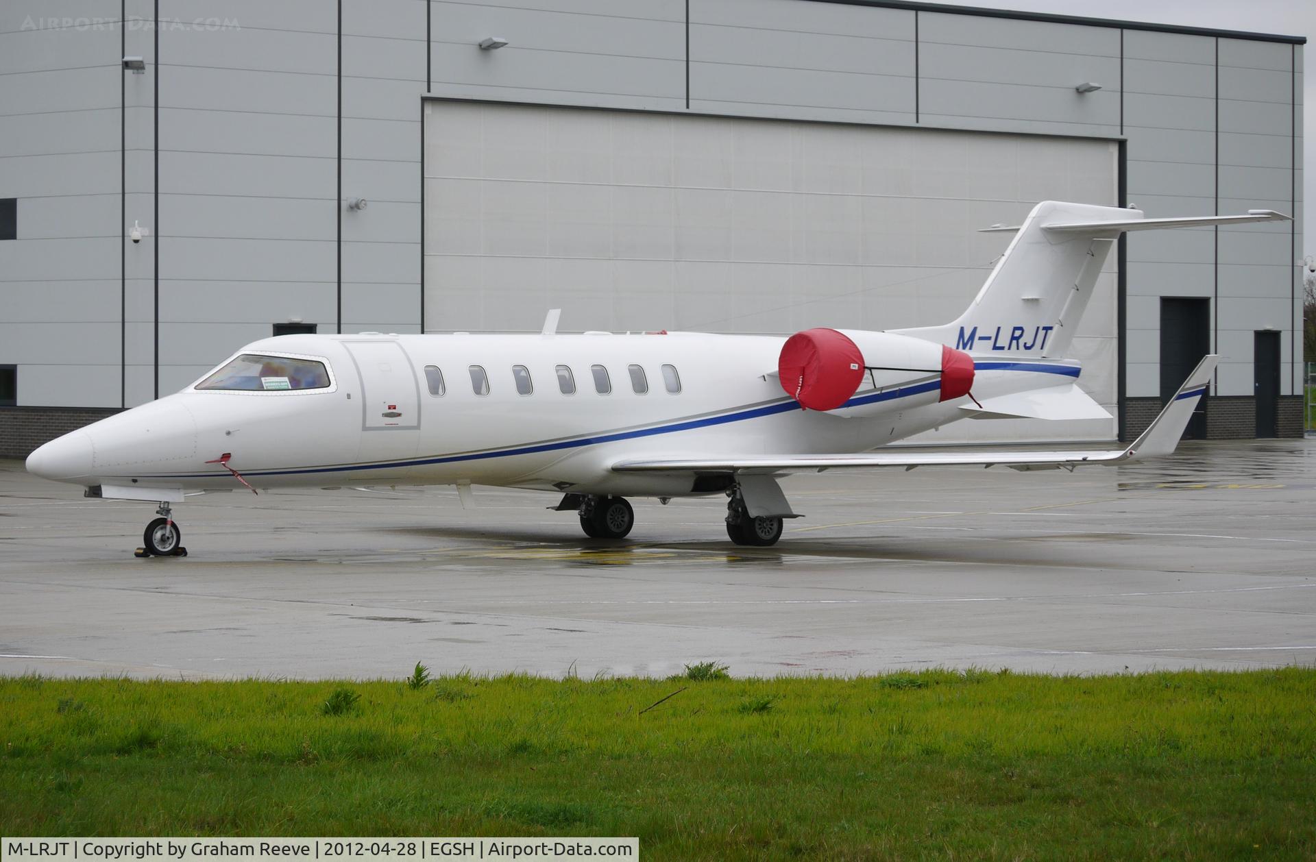 M-LRJT, 2003 Learjet 45 C/N 2005, Parked at Norwich.