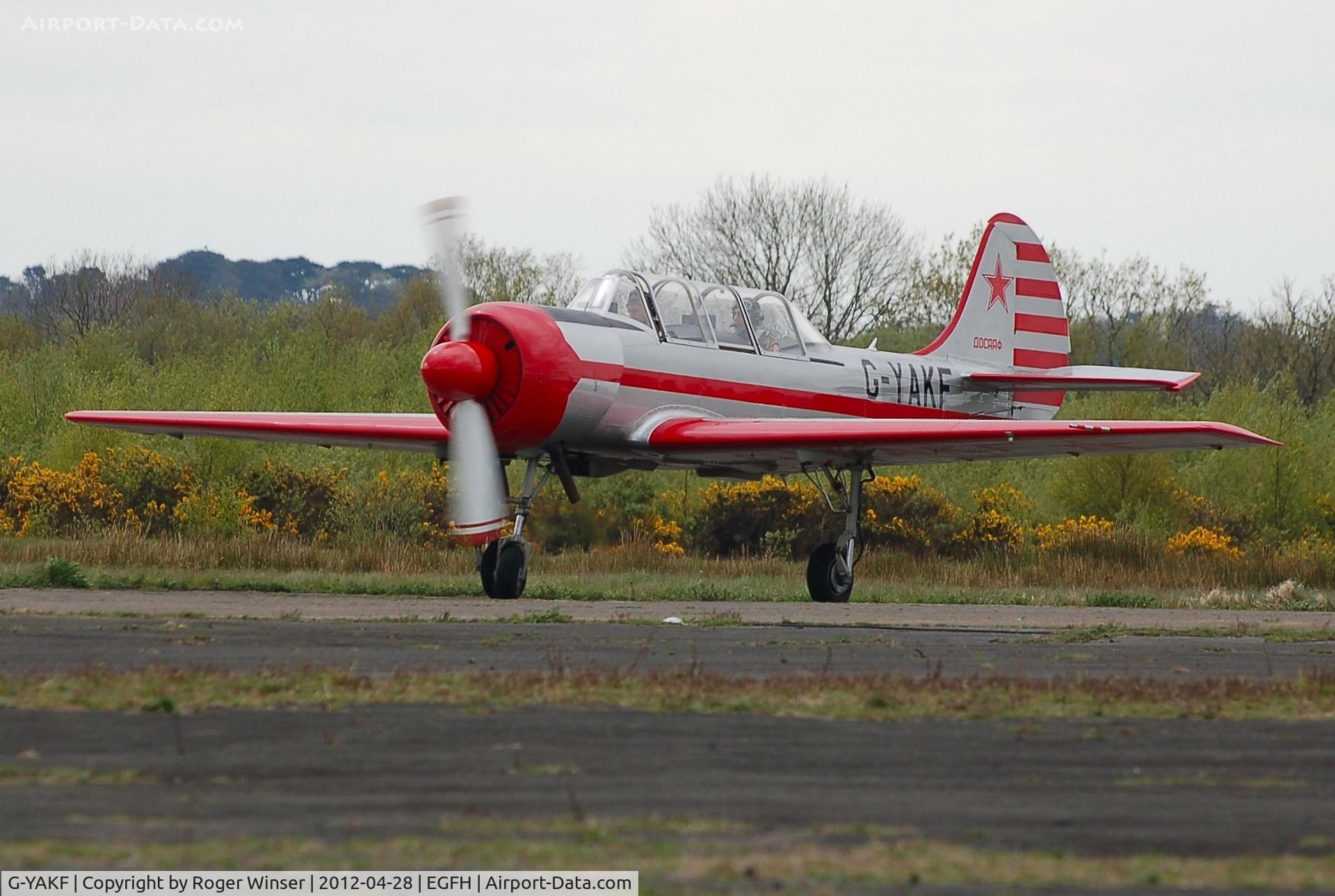 G-YAKF, 1991 Yakovlev (Aerostar) Yak-52 C/N 9111205, Resident Yak-52. Previous registration ZU-IAK.