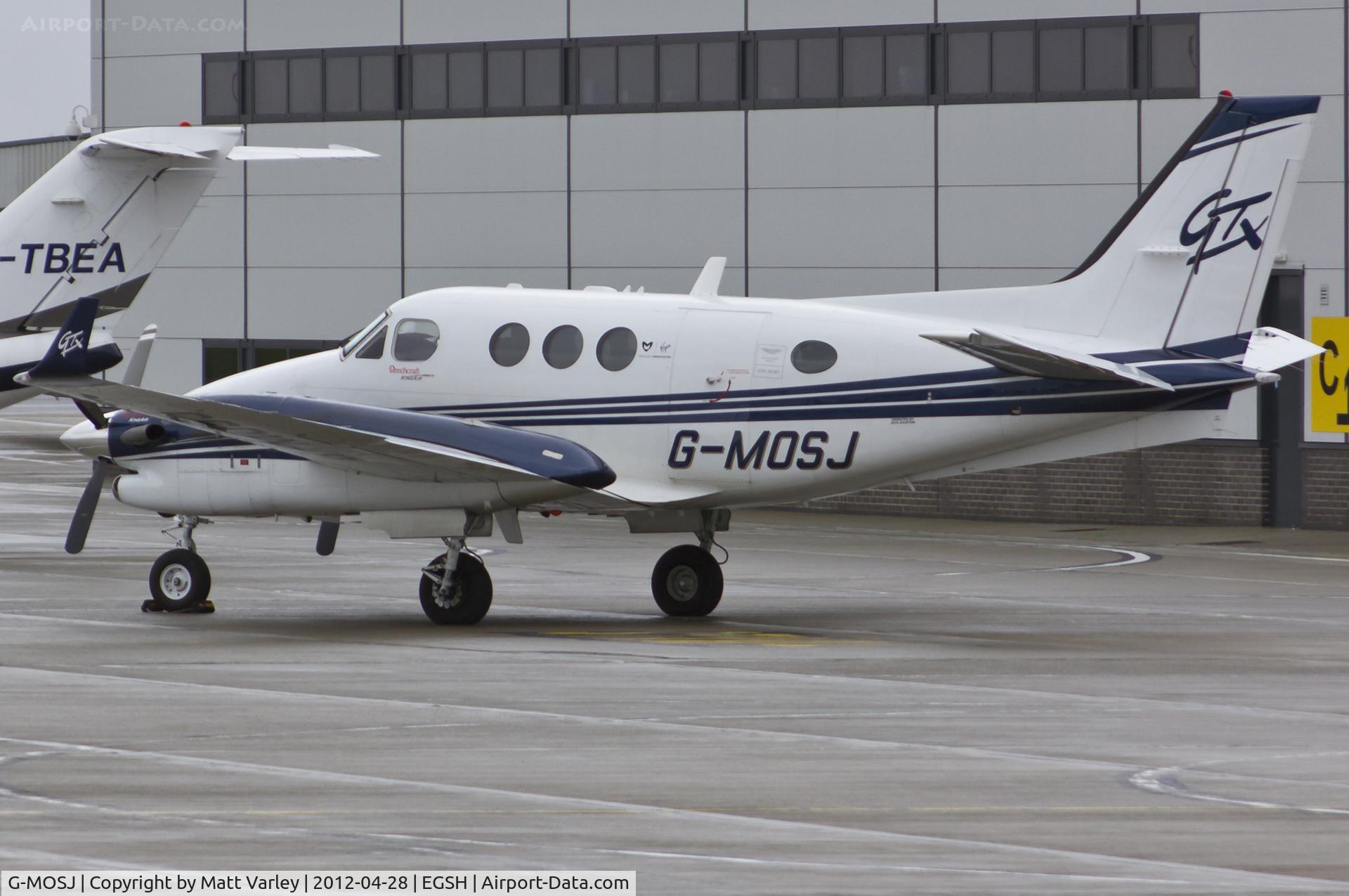 G-MOSJ, 2010 Hawker Beechcraft C90GTI King Air C/N LJ-1984, Sat on stand at SaxonAir.