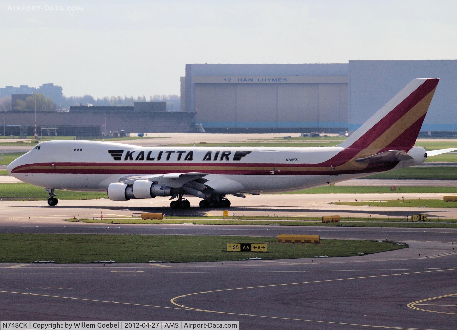 N748CK, 1979 Boeing 747-221F C/N 21744, Taxi to runway 24 of Schiphol Airport