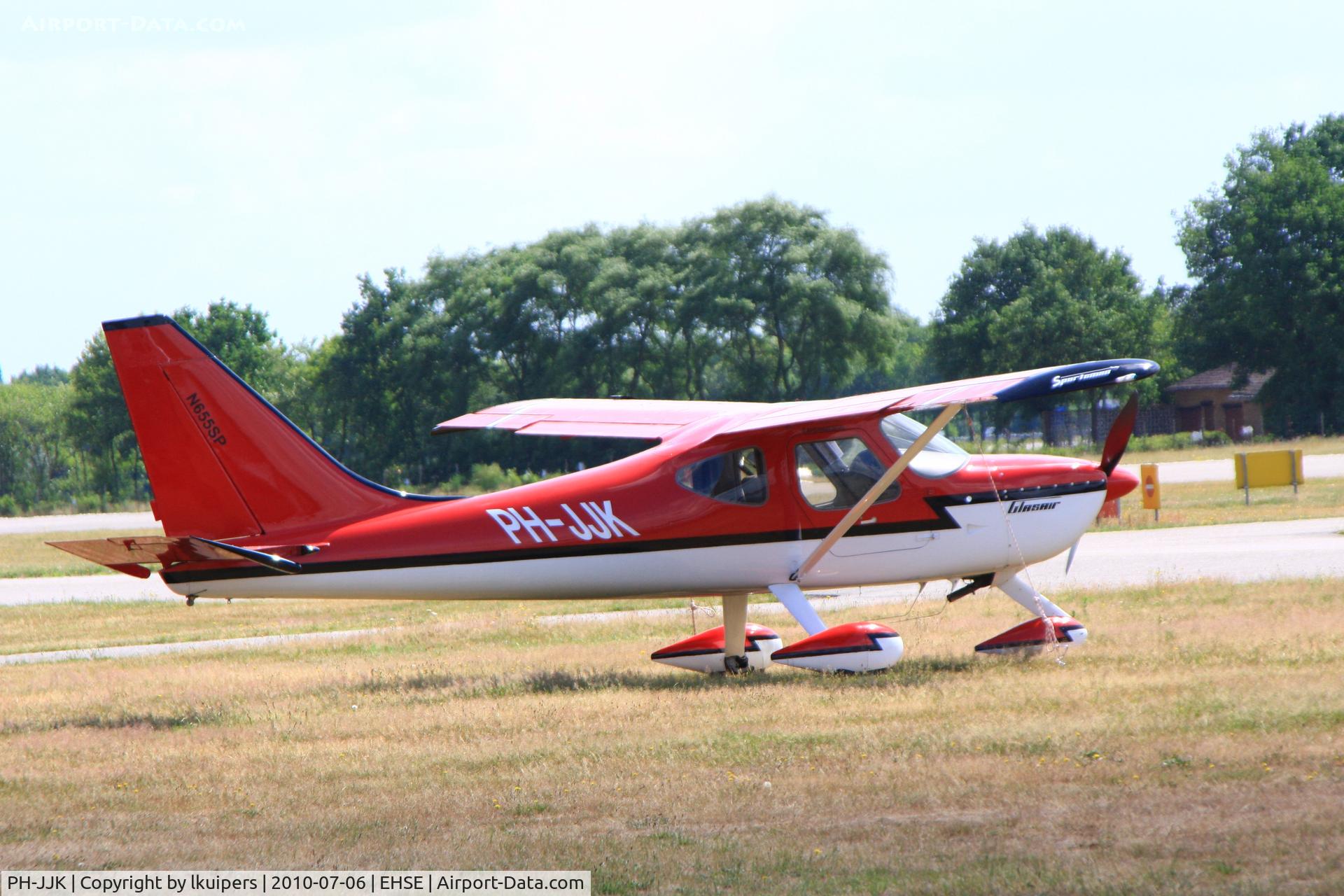 PH-JJK, 2007 Glasair GS-2 Sportsman C/N 7137, At Seppe. Former registration is still visible