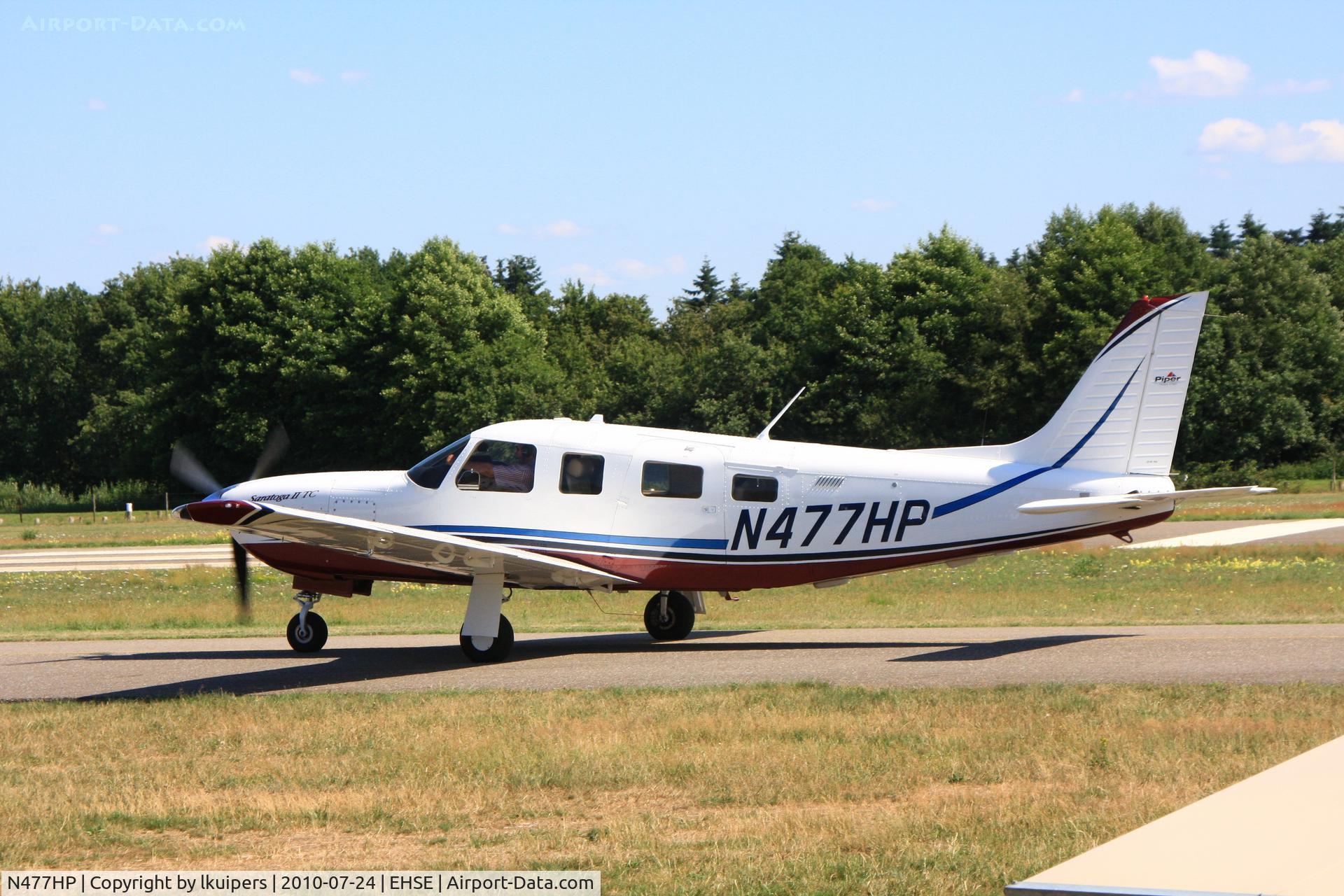N477HP, 2006 Piper PA-32R-301T Turbo Saratoga C/N 3257429, At Seppe Airport on a summer afternoon