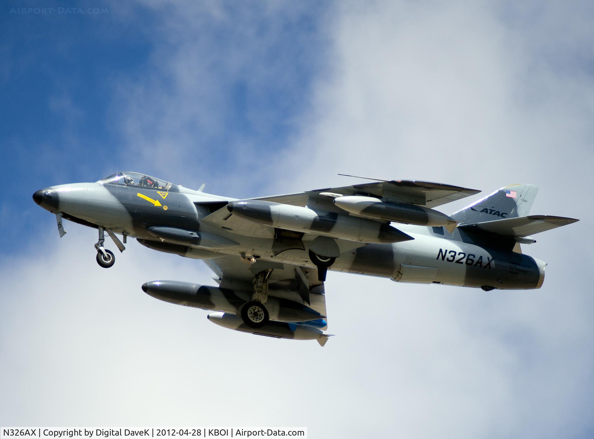 N326AX, 1959 Hawker Hunter F.58 C/N 41H-697447, East approach