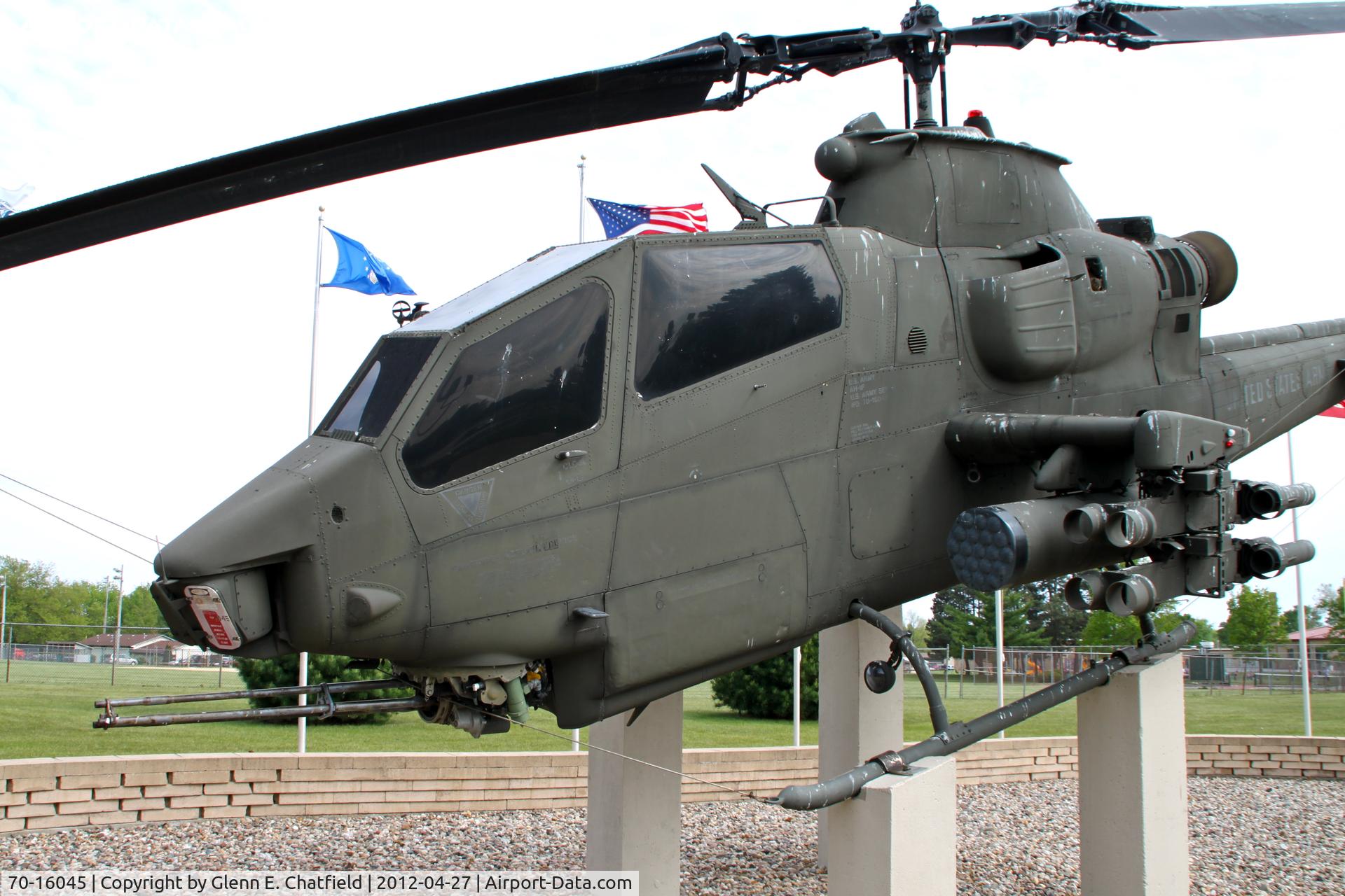 70-16045, 1972 Bell AH-1S Cobra C/N 20989, Veteran's memorial in Washington Park