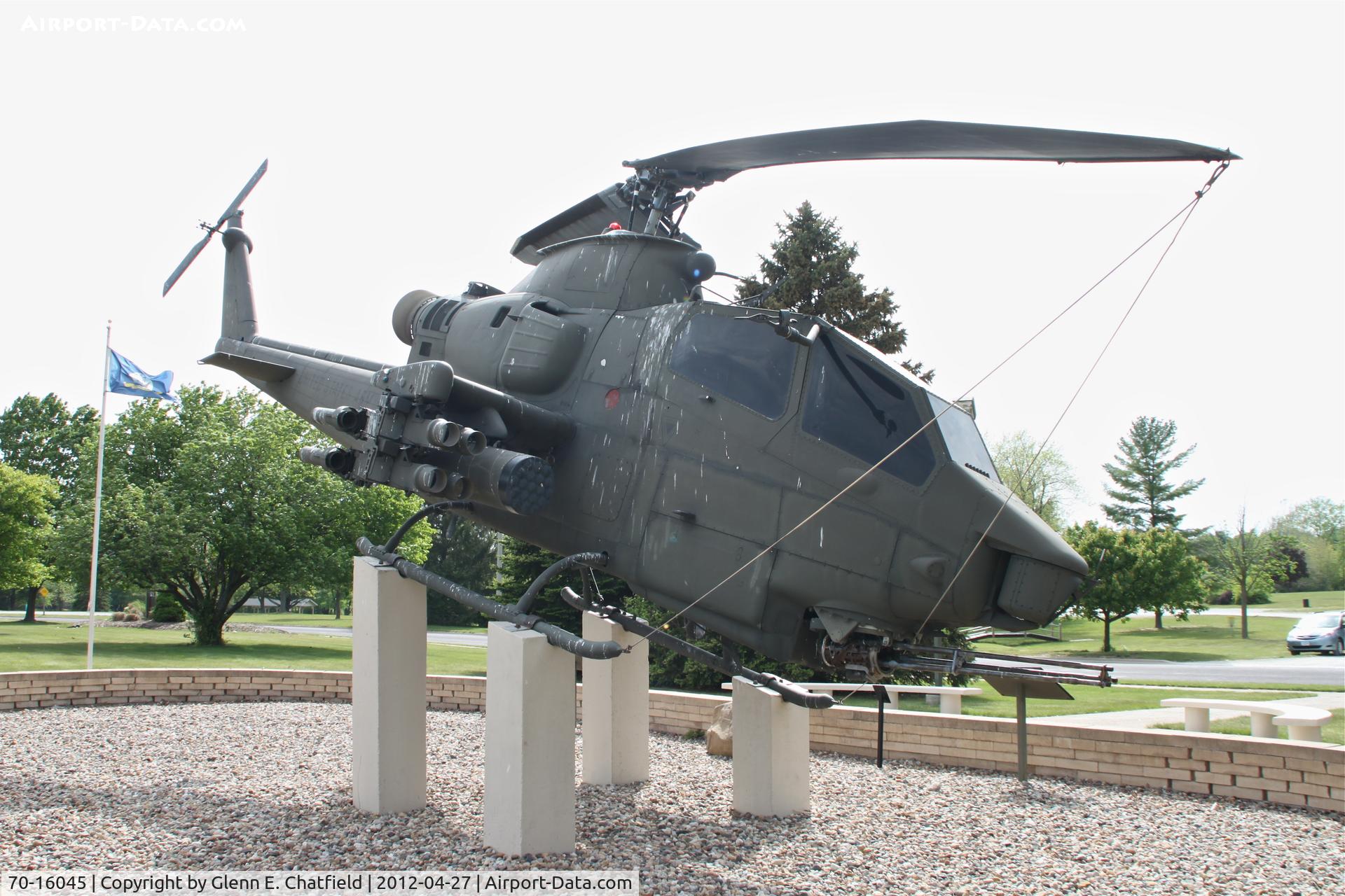 70-16045, 1972 Bell AH-1S Cobra C/N 20989, Veteran's memorial in Washington Park