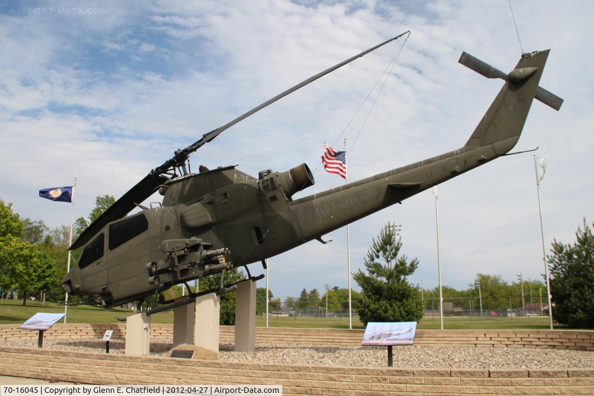 70-16045, 1972 Bell AH-1S Cobra C/N 20989, Veteran's memorial in Washington Park