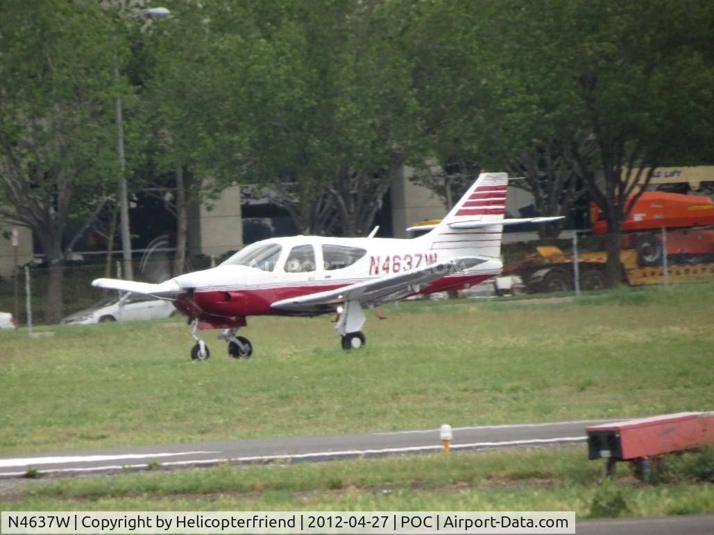 N4637W, 1977 Rockwell International 112TCA Commander C/N 13167, Taking off on runway 26R and enroute to CNO