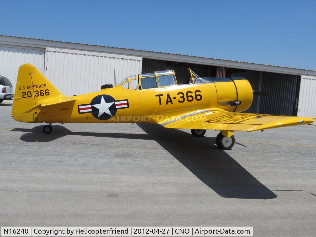N16240, 1952 Canadian Car & Foundry (North Ameican) Harvard Mk IV C/N 20366, Waiting to be put into her hanger
