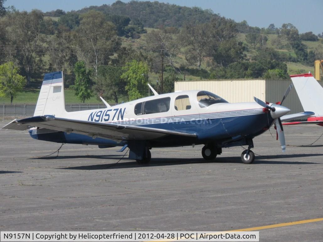 N9157N, 1996 Mooney M20R Ovation C/N 29-0096, Tied down and parked at the east side parking area